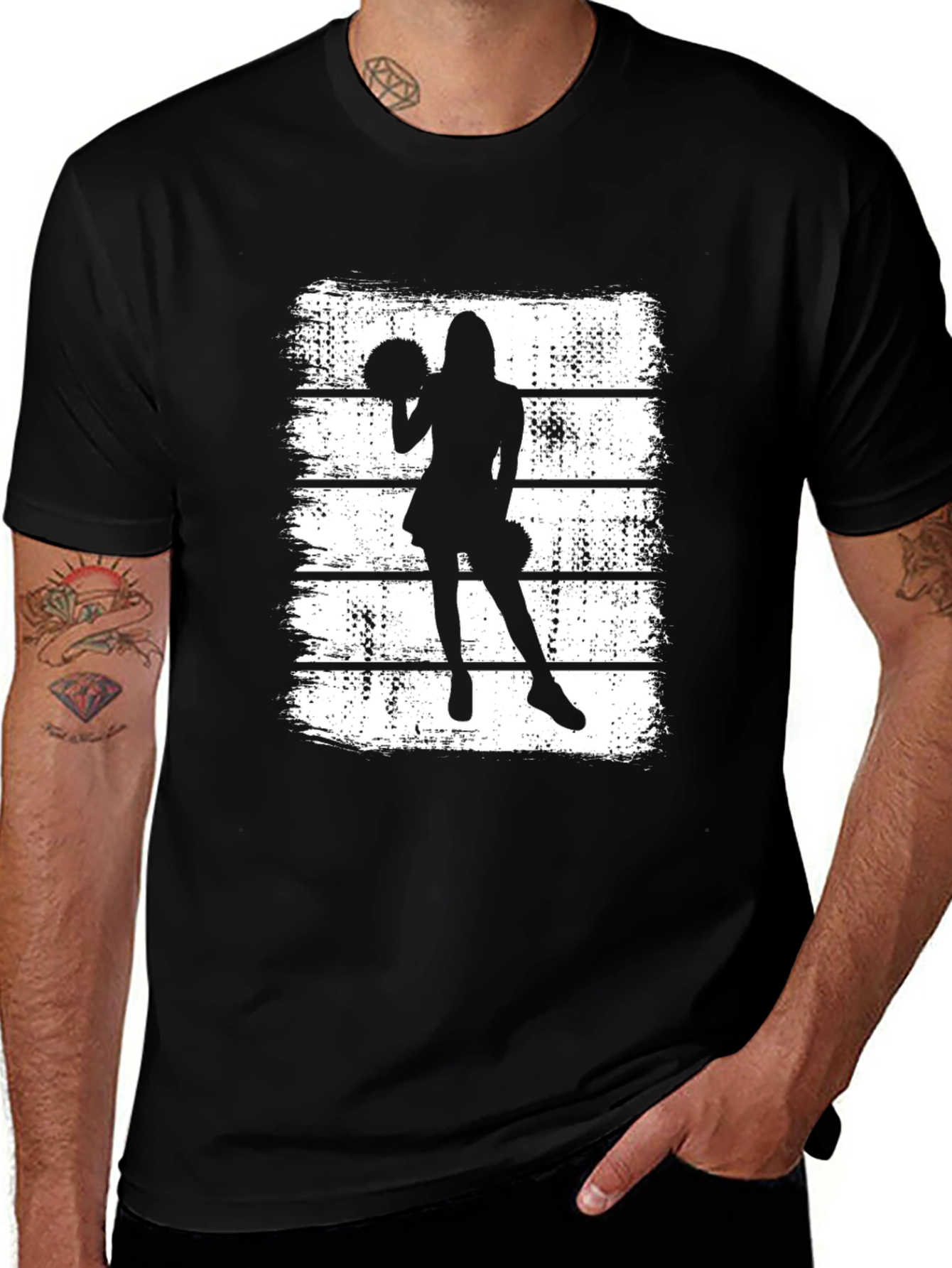 Variant 5 of Cheerleader Silhouette Graphic T-Shirt