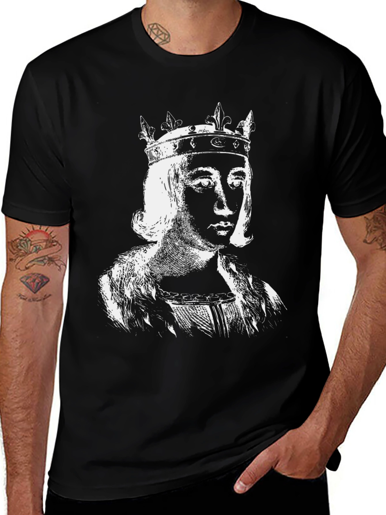 Variant 28 of King Portrait Black T-Shirt