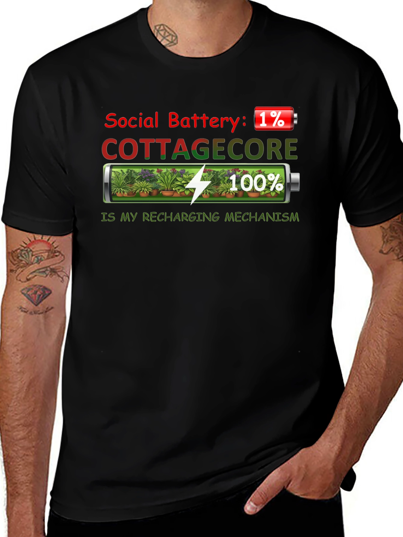 Cottagecore Recharging Mechanism T-Shirt