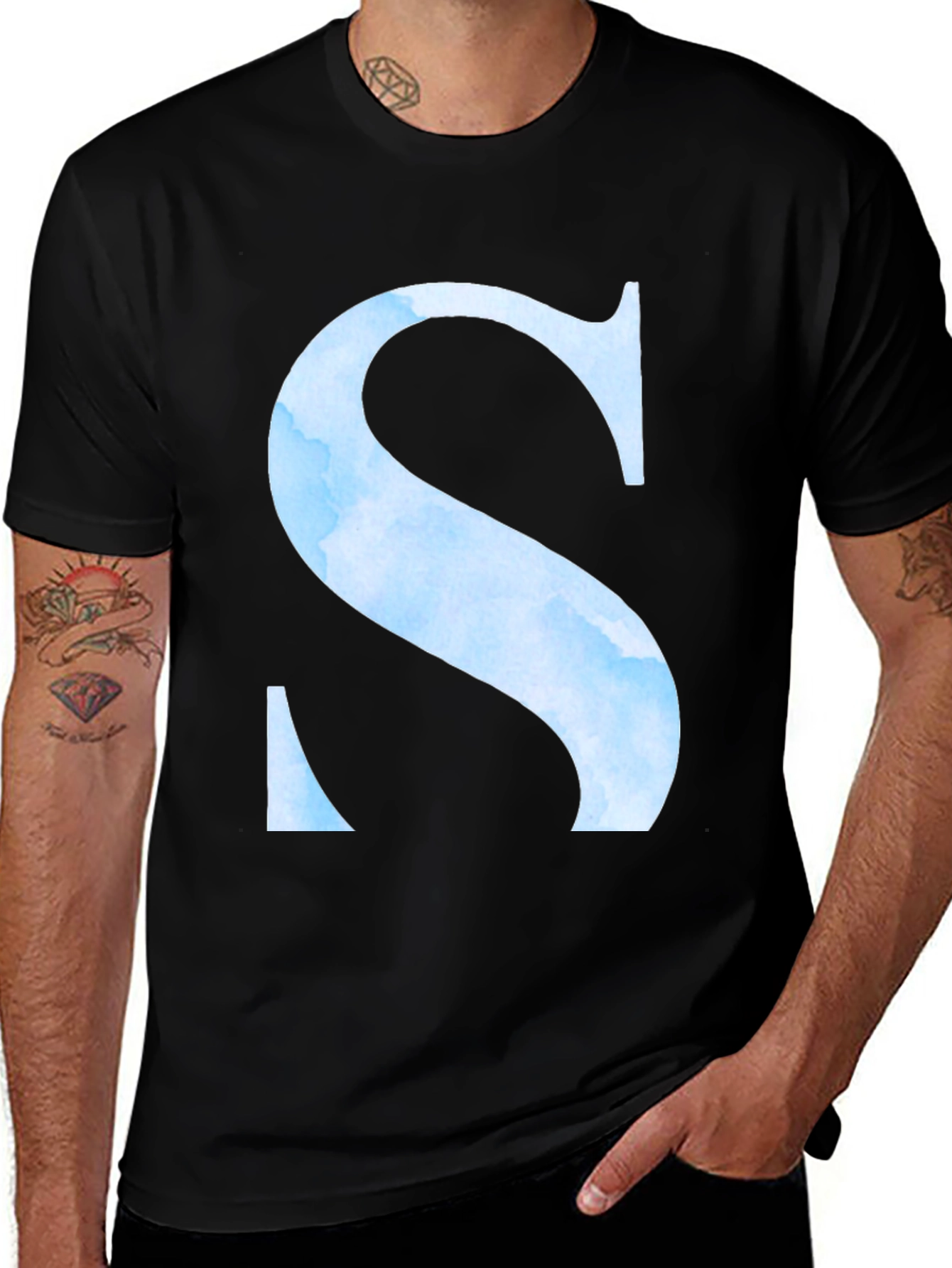 Variant 14 of Letter S Graphic T-Shirt - Stylish Initial Tee