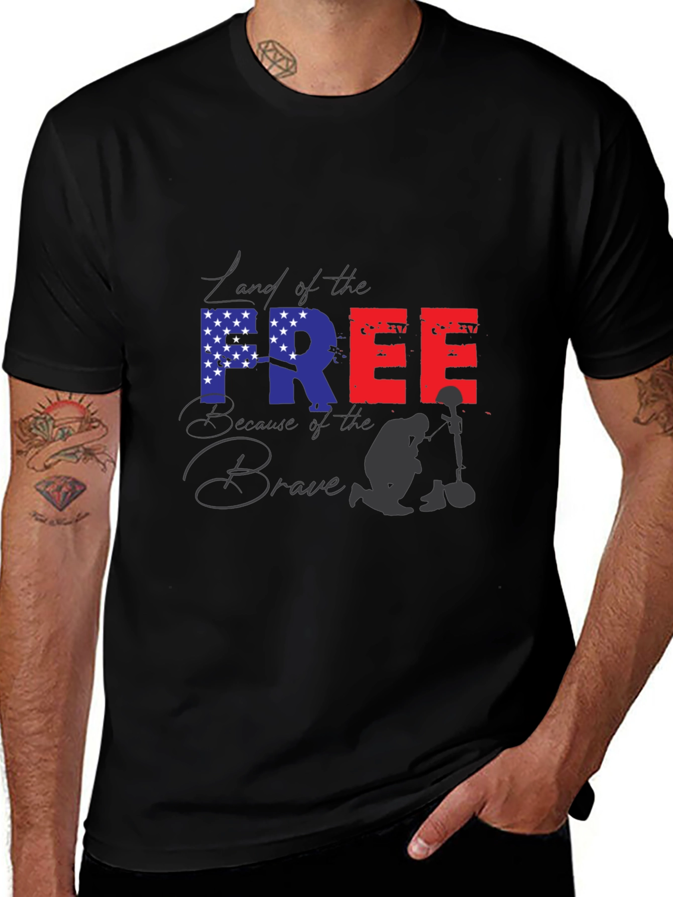 Variant 15 of Land of the Free T-Shirt - Patriotic Memorial Design