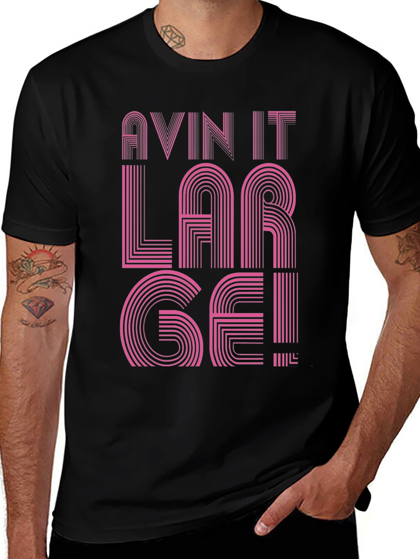 Variant 25 of Avin It Large Graphic Tee - Black