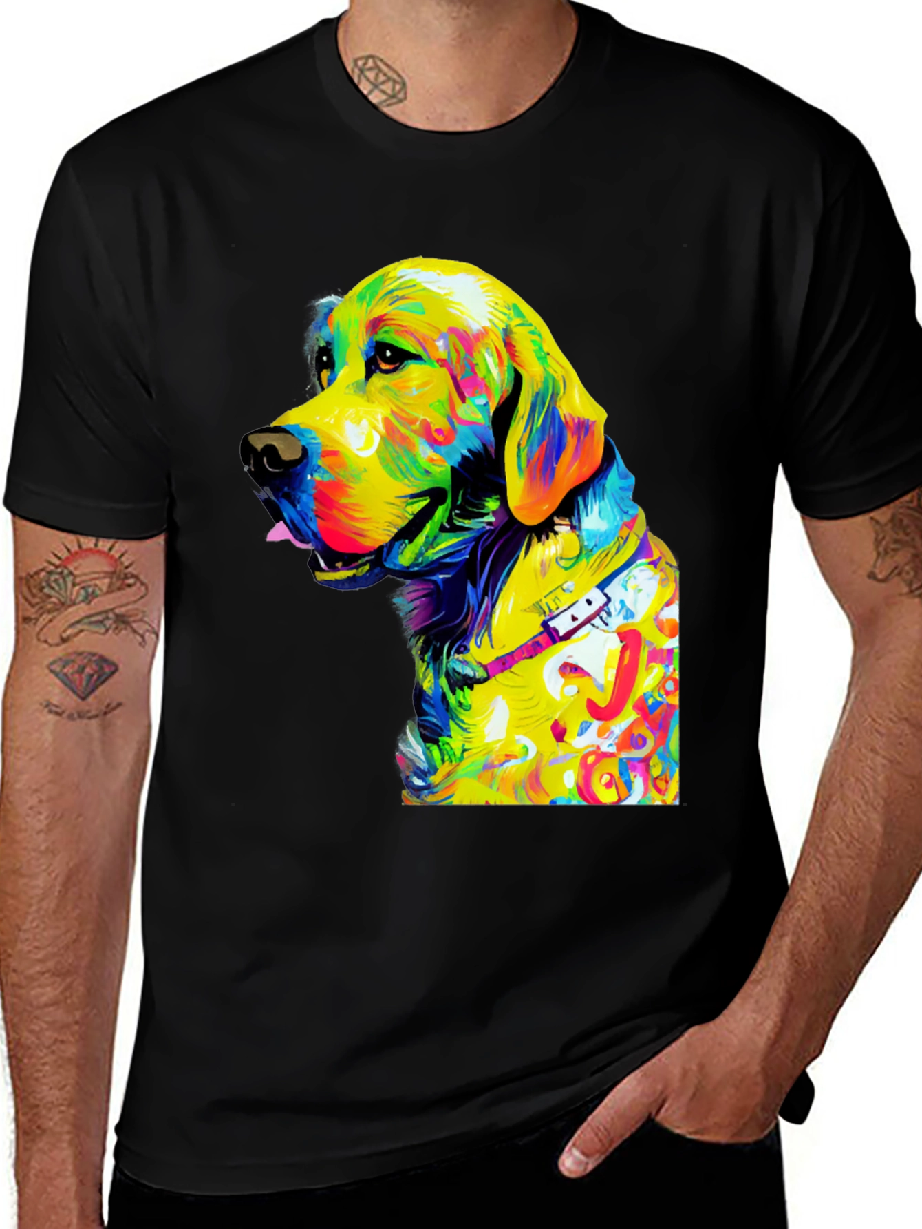Variant 30 of Colorful Dog Graphic Tee