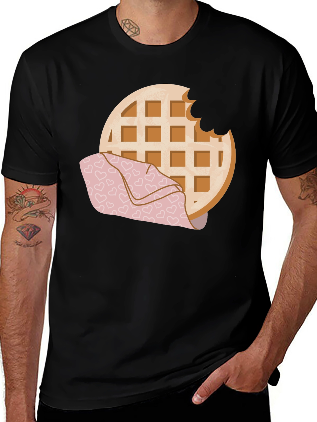 Variant 8 of Waffle Lover Graphic Tee - Bite Me