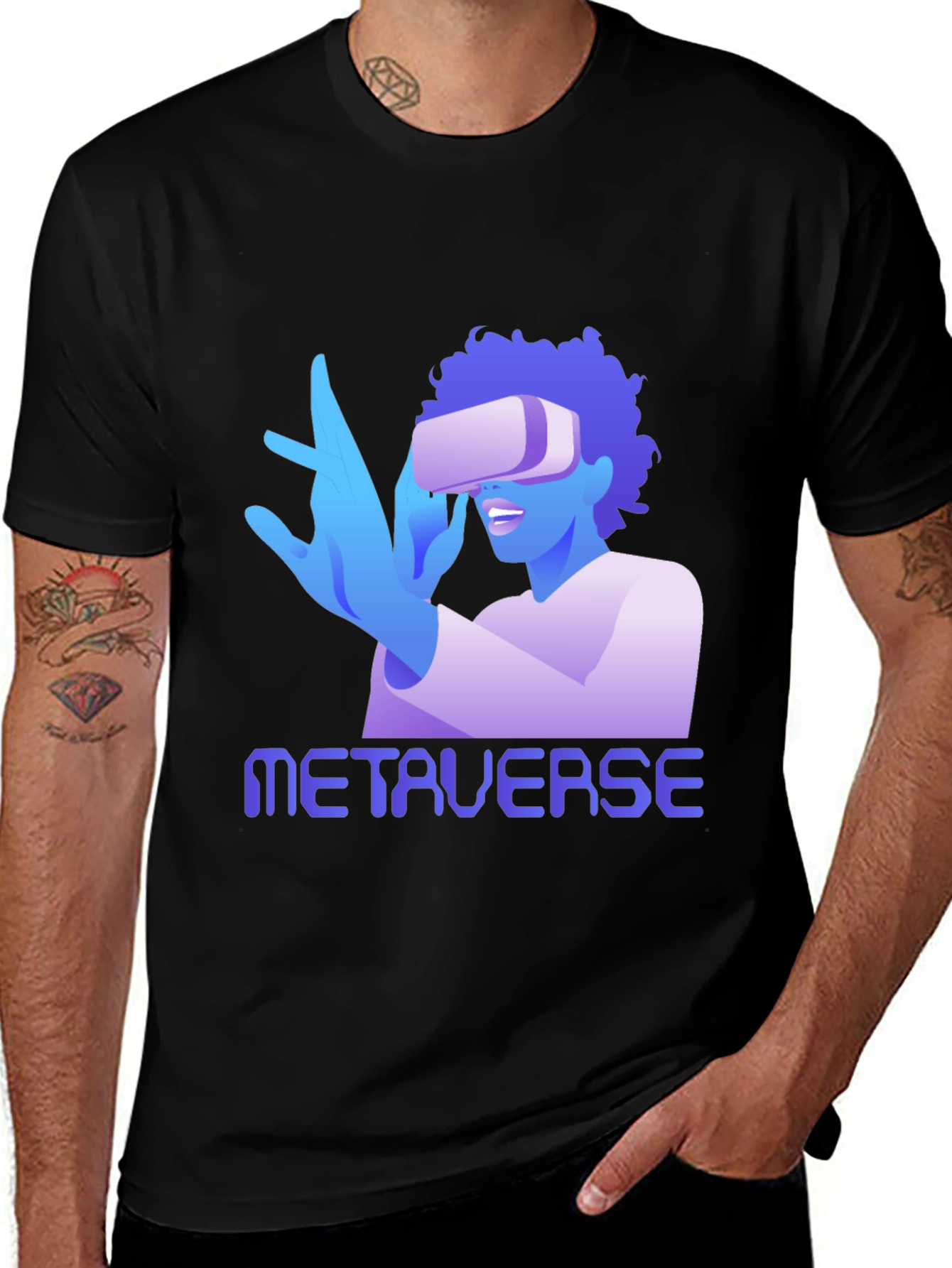 Variant 9 of Metaverse VR T-Shirt - Immersive Virtual Reality Tee