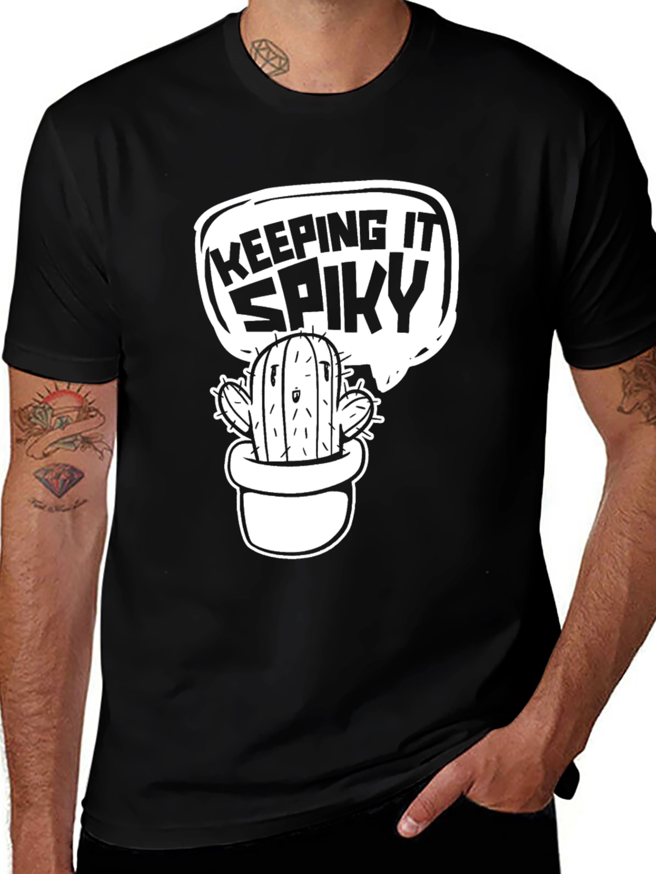 Variant 3 of Keeping It Spiky T-Shirt - Cactus Graphic Tee