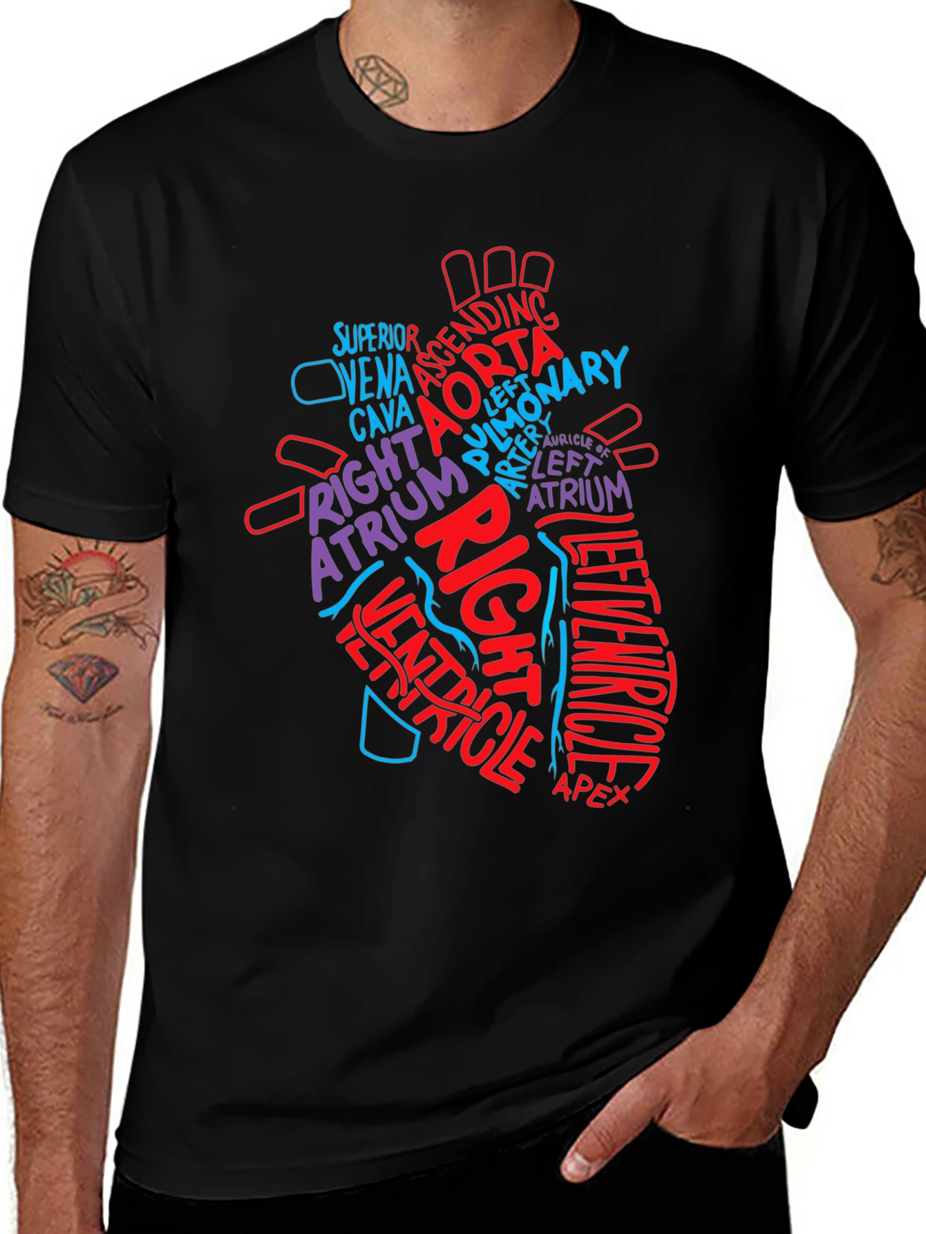 Variant 15 of Anatomy Heart T-Shirt - Medical Science Tee