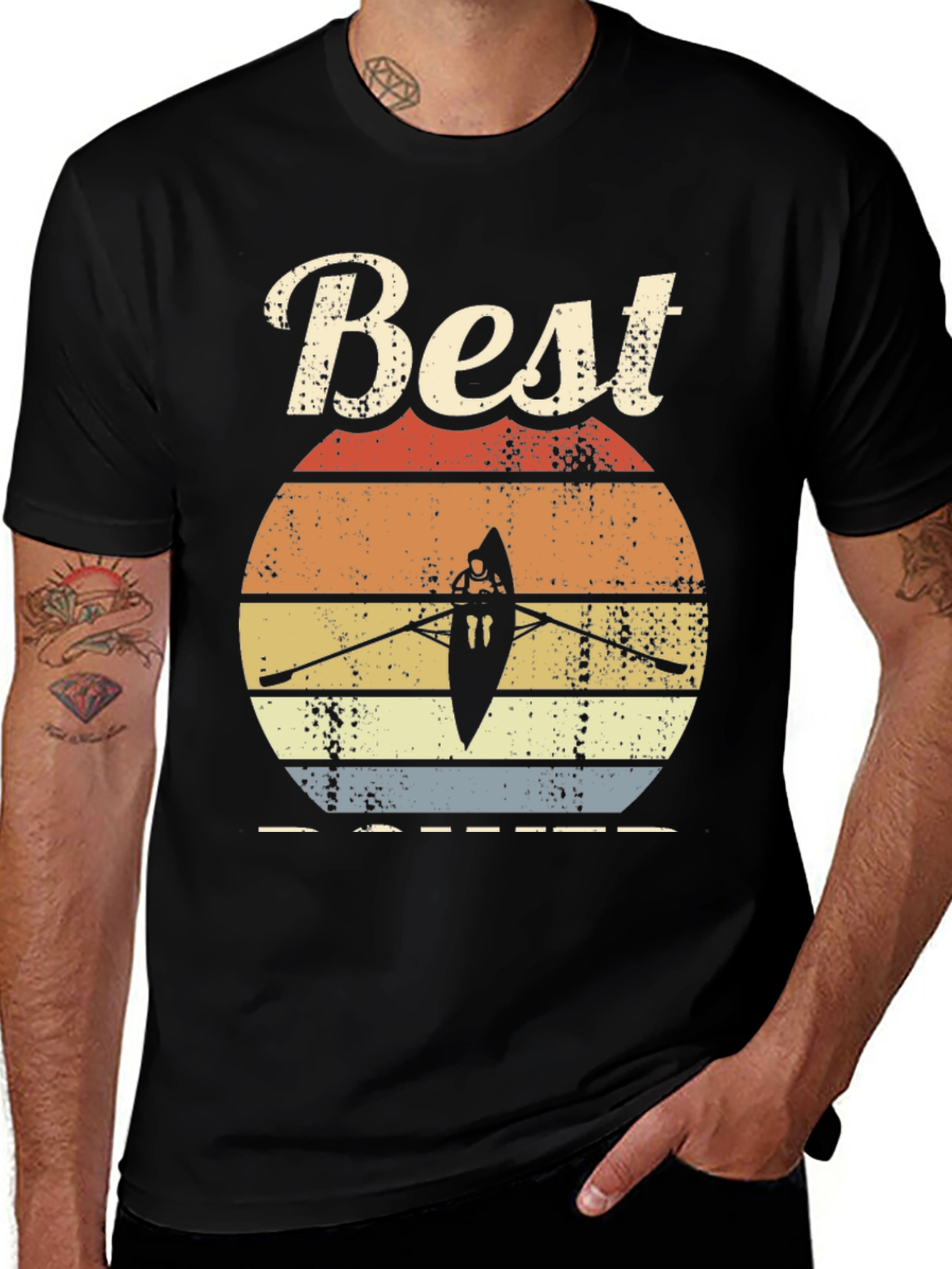 Variant 17 of Best Rower Vintage Style T-Shirt