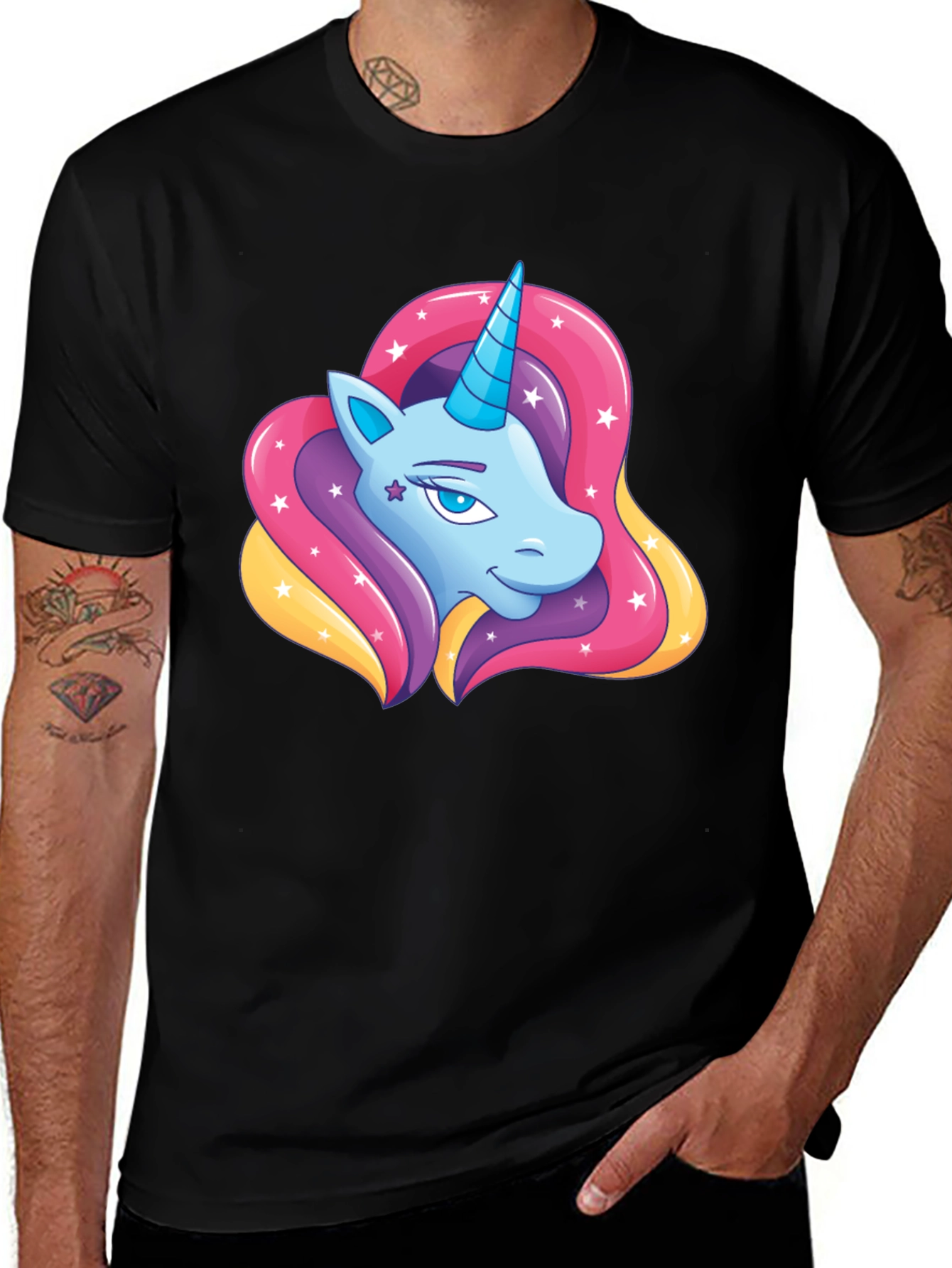 Variant 26 of Unicorn Graphic Tee - Fun & Stylish Men's T-Shirt