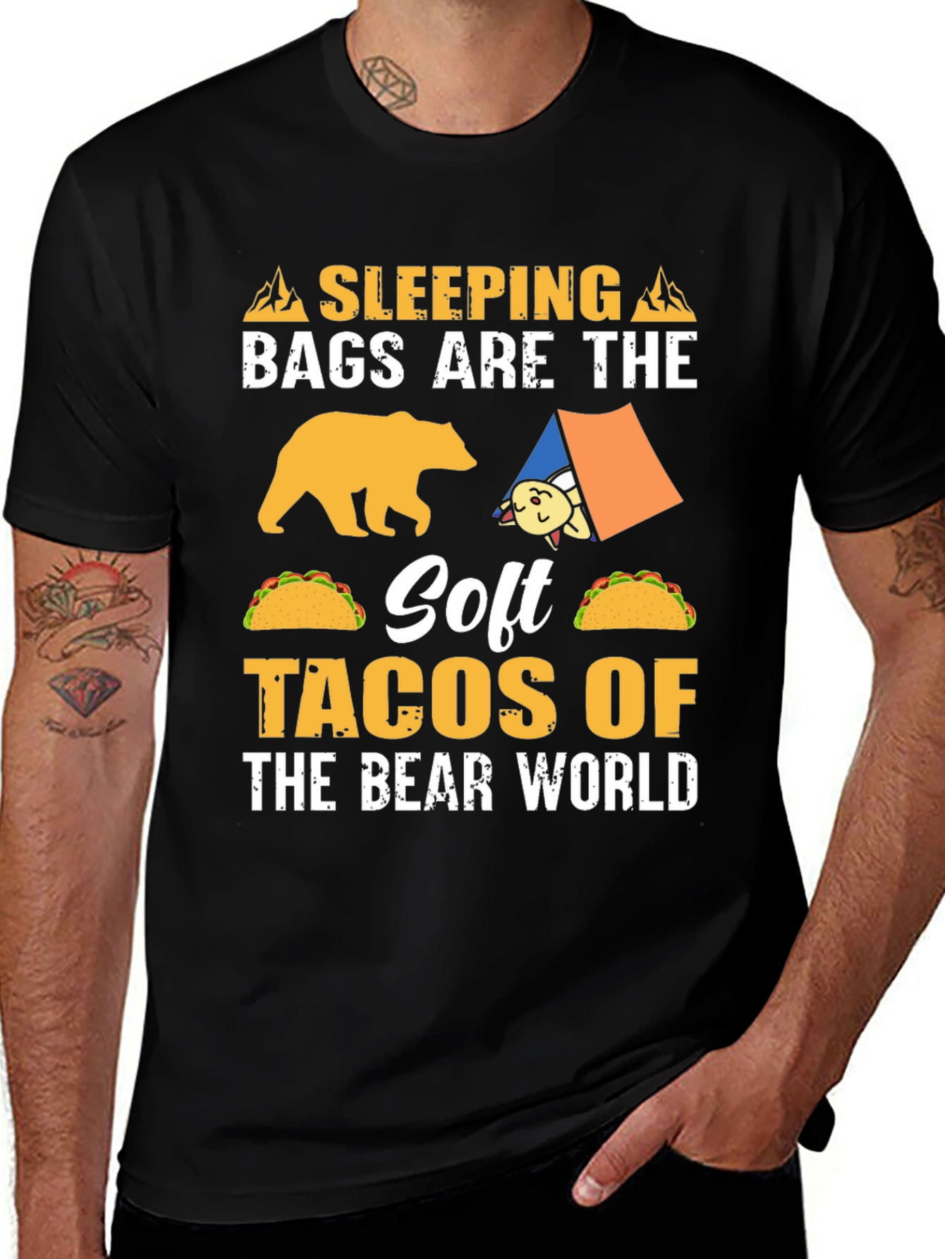 Variant 26 of Bear World Soft Tacos Camping Graphic Tee