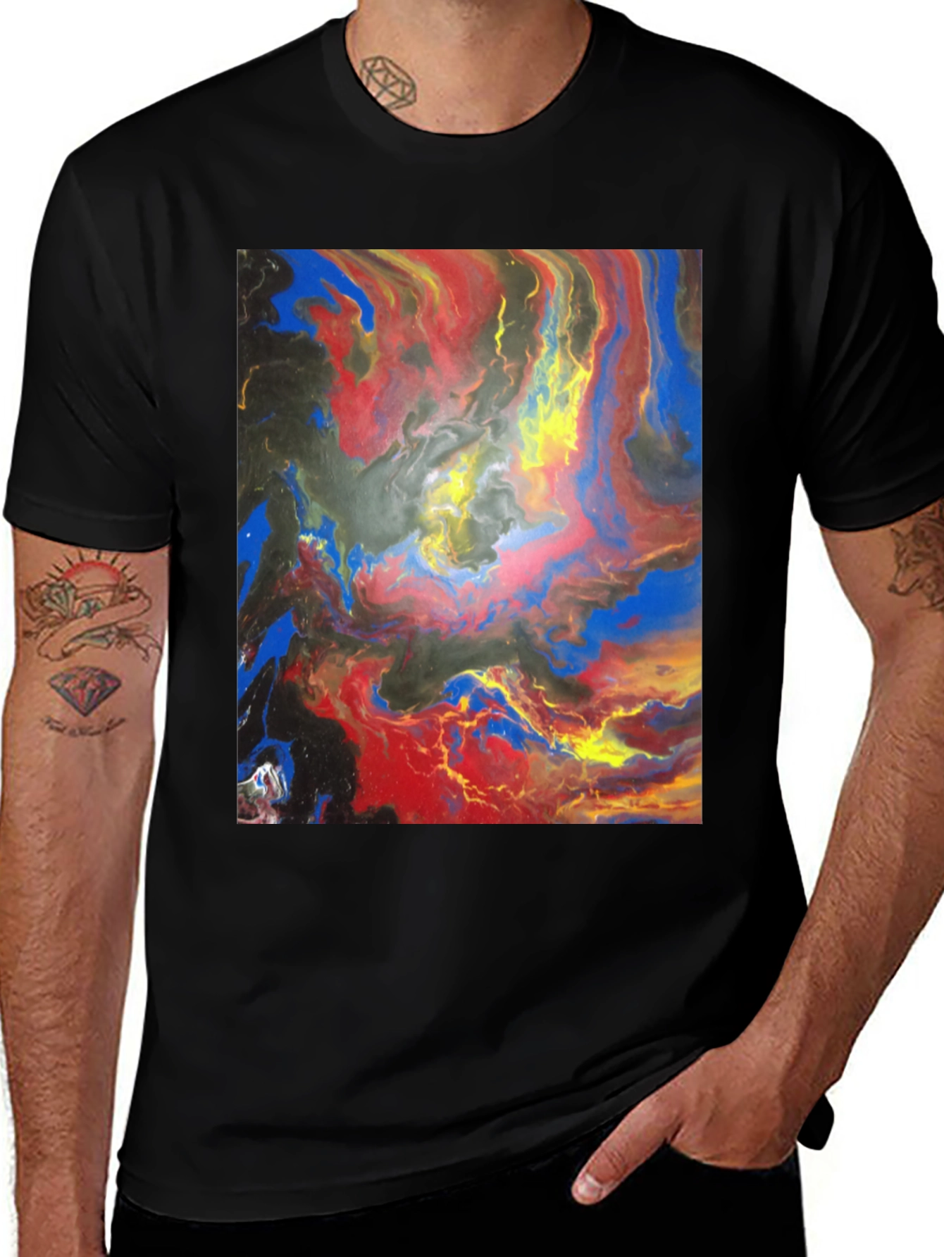 Variant 2 of Abstract Art Graphic Tee - Vivid Colors