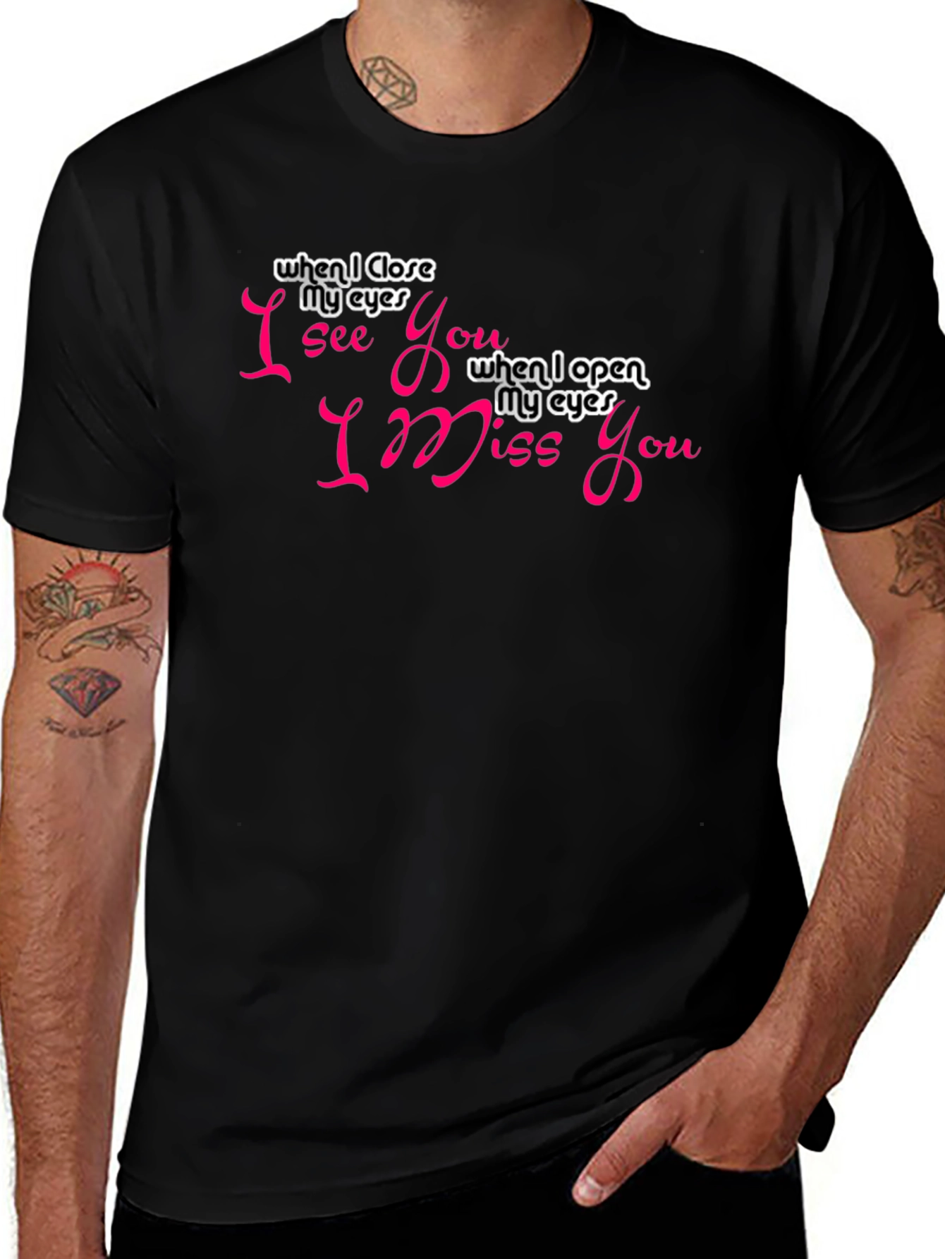 Variant 28 of Romantic Graphic Tee - I See You, I Miss You