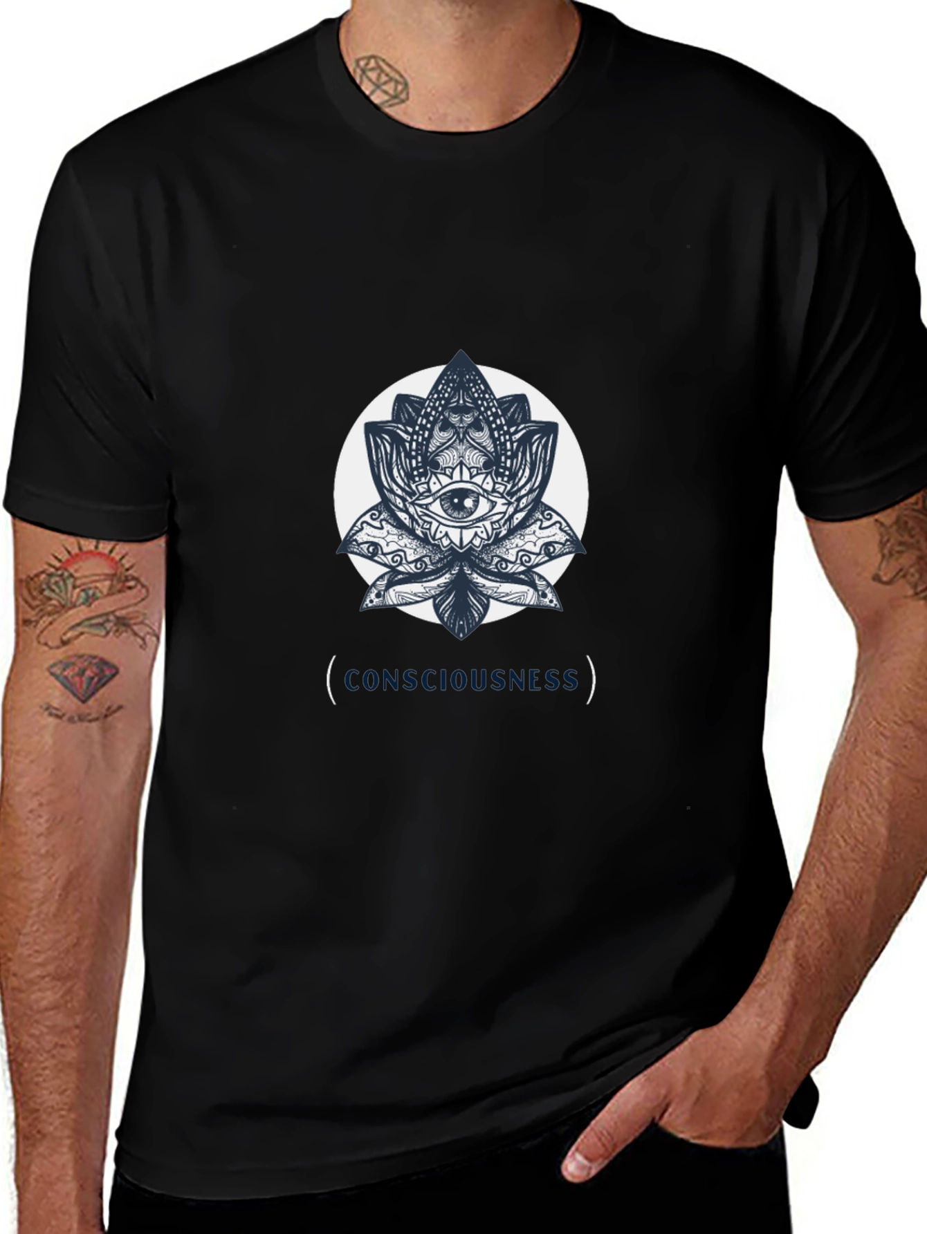 Consciousness Lotus Graphic T-Shirt