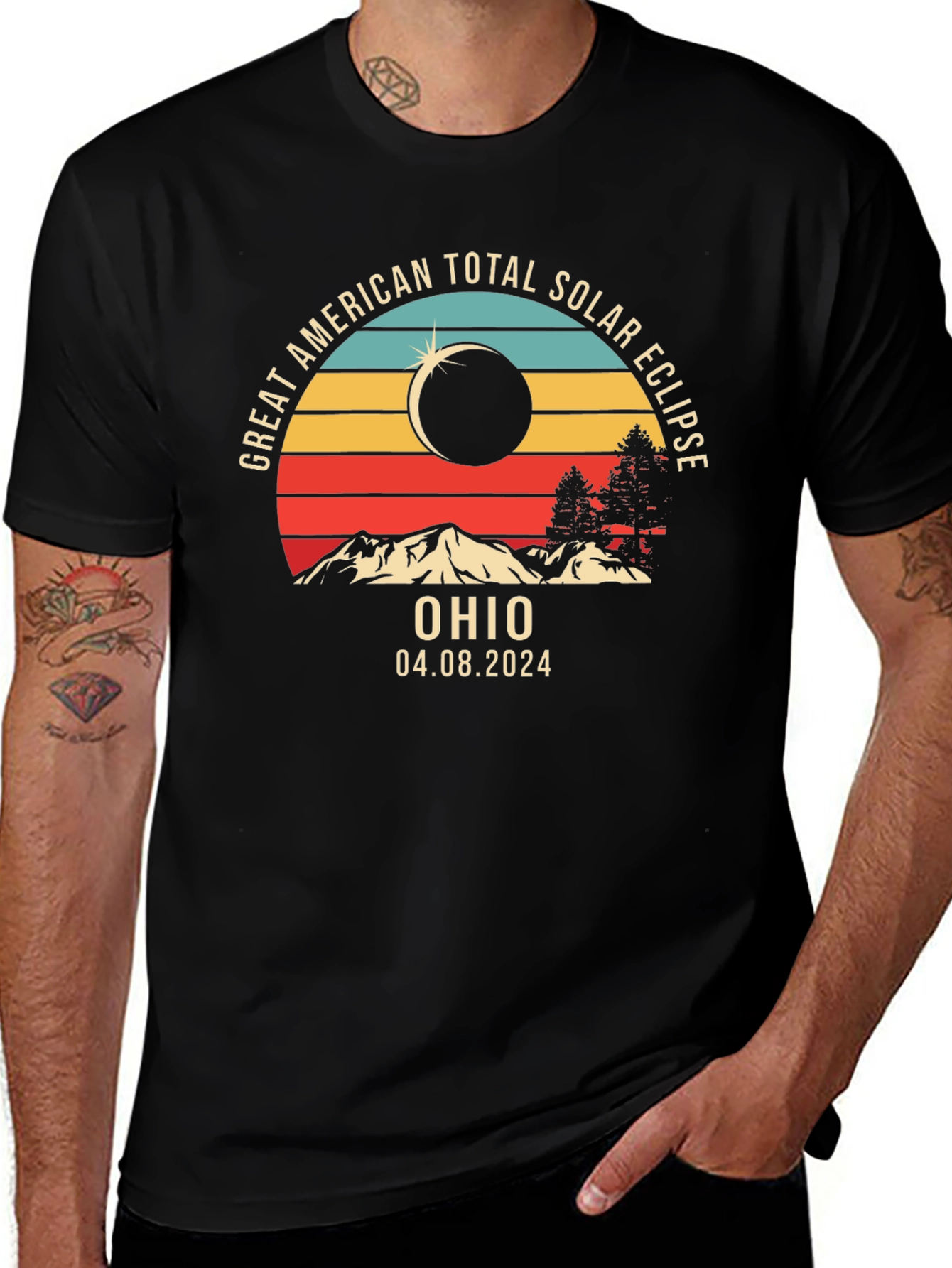 Variant 9 of Great American Total Solar Eclipse OH T-Shirt