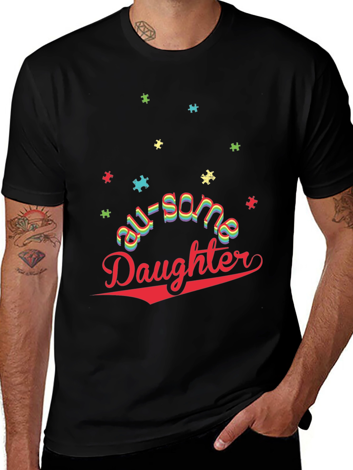 Variant 19 of Awesome Daughter Autism Awareness T-Shirt