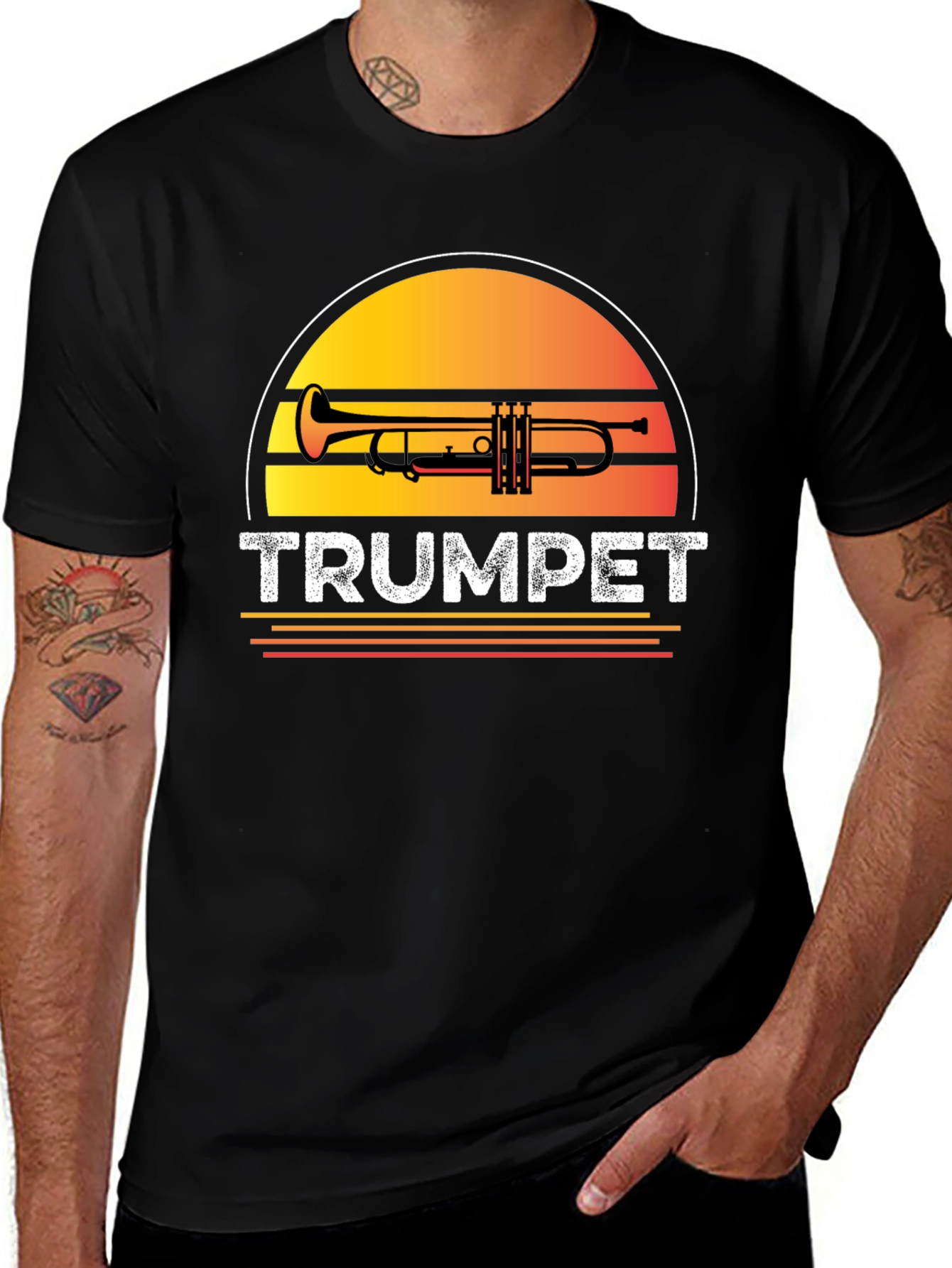 Variant 3 of Trumpet Sunset Graphic T-Shirt