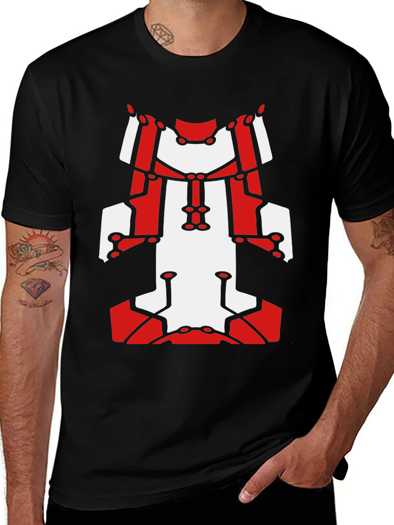 Variant 7 of Abstract Robot Graphic T-Shirt