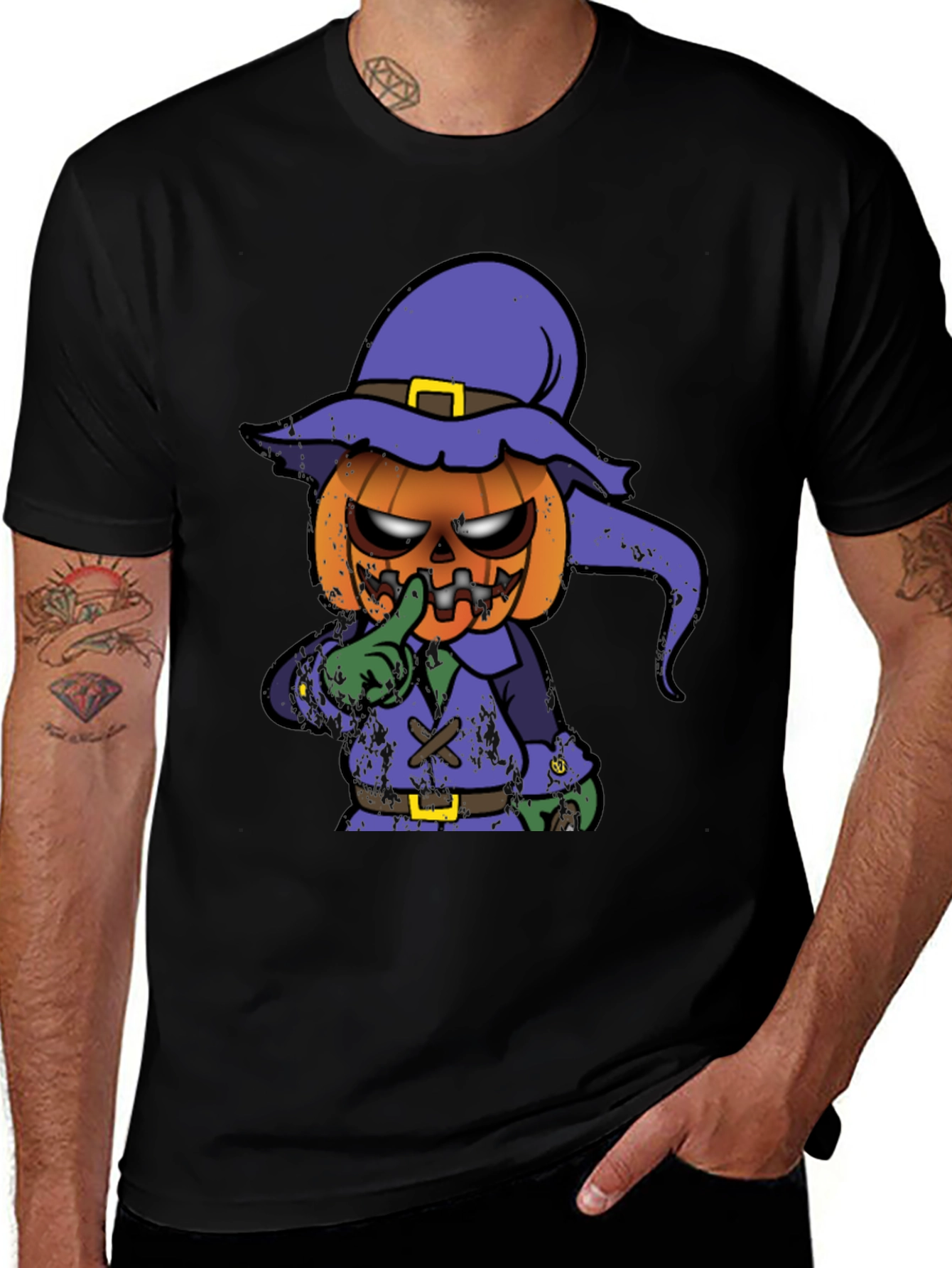 Variant 24 of Spooky Pumpkin Character Graphic T-Shirt