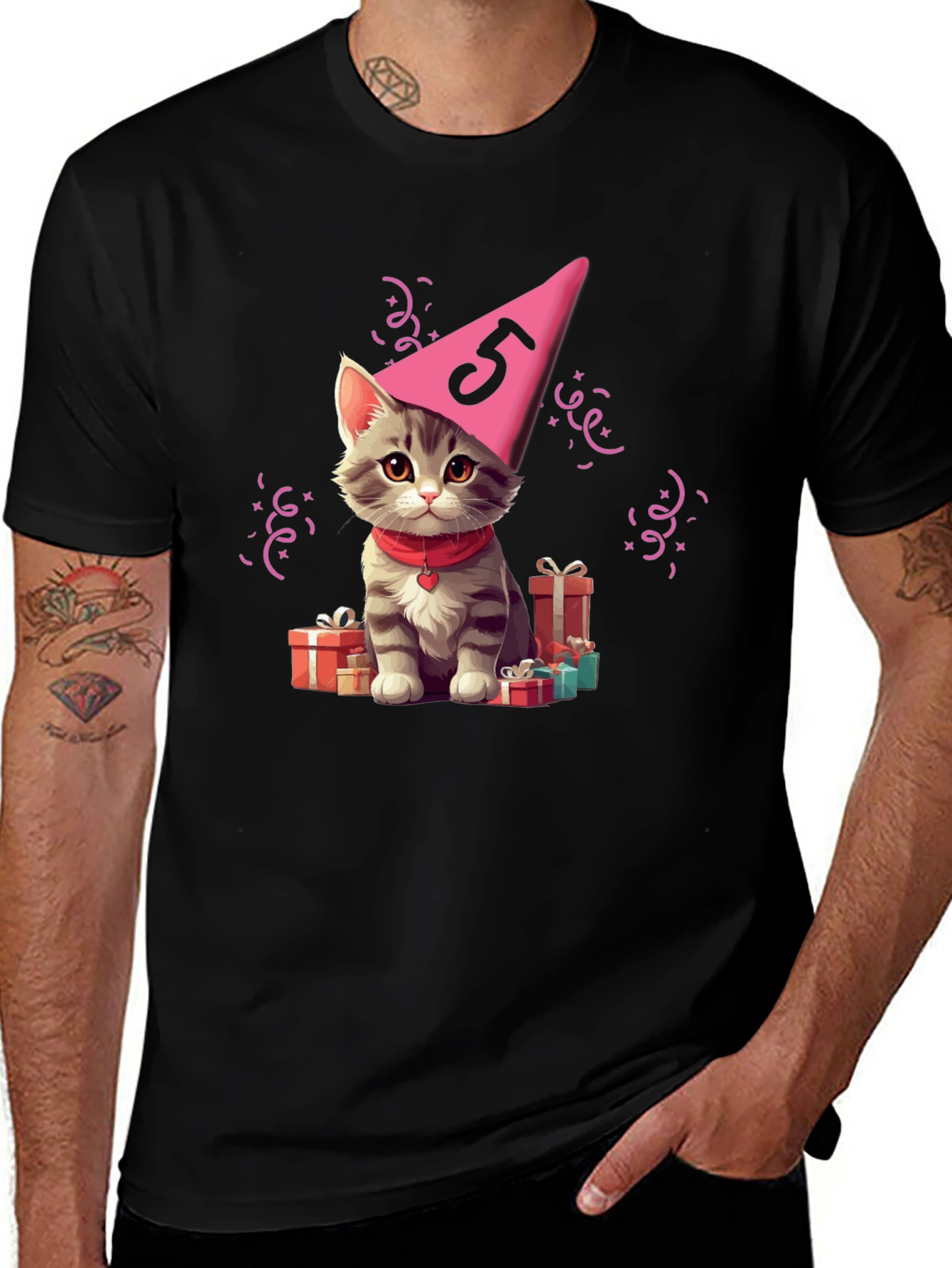 Variant 19 of Cute 5th Birthday Kitten T-Shirt