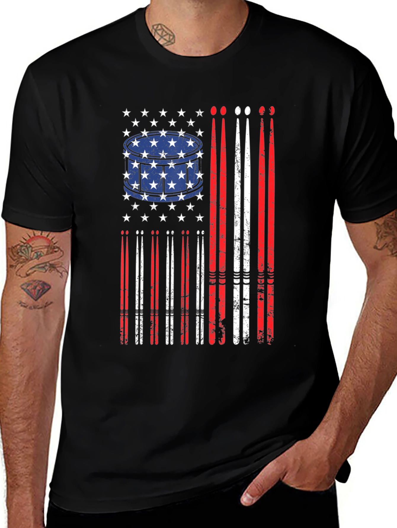 Variant 8 of Drummer USA Flag T-Shirt