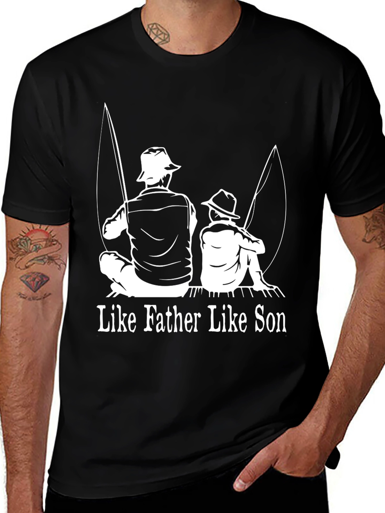 Variant 2 of Like Father Like Son Fishing T-Shirt