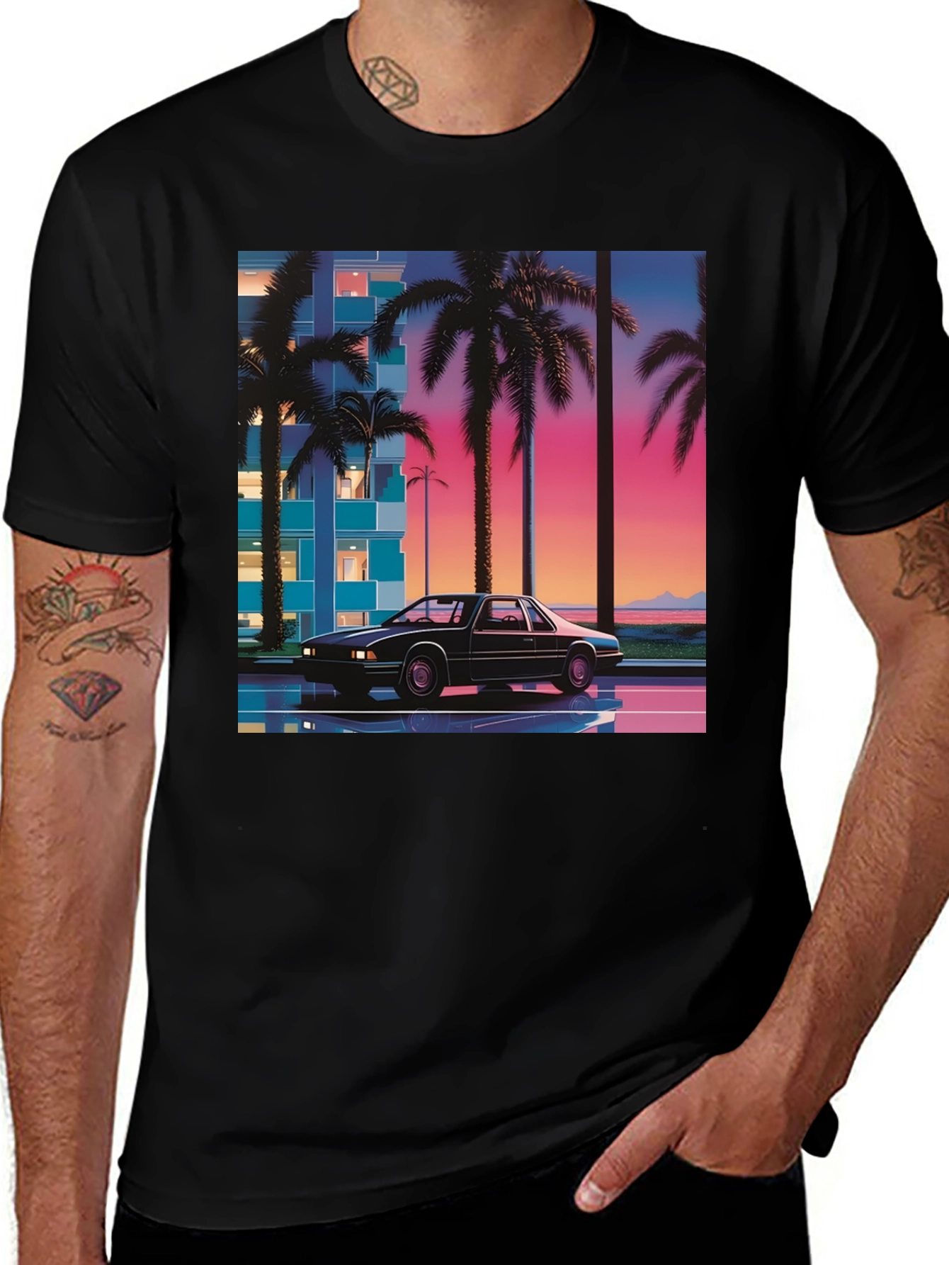Variant 6 of Retro Wave Car T-Shirt