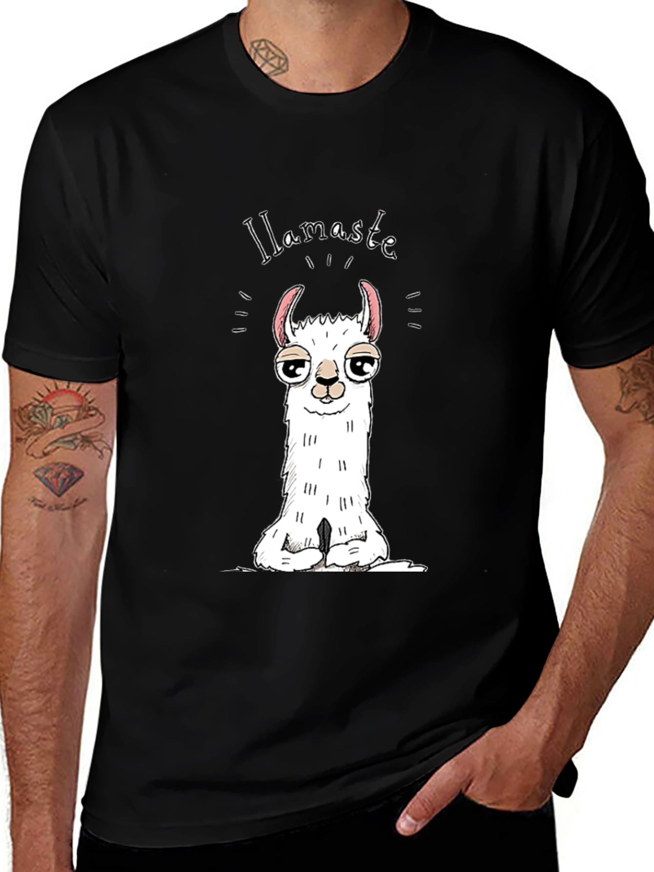 Variant 2 of Llamaste T-Shirt - Funny Llama Pun Tee