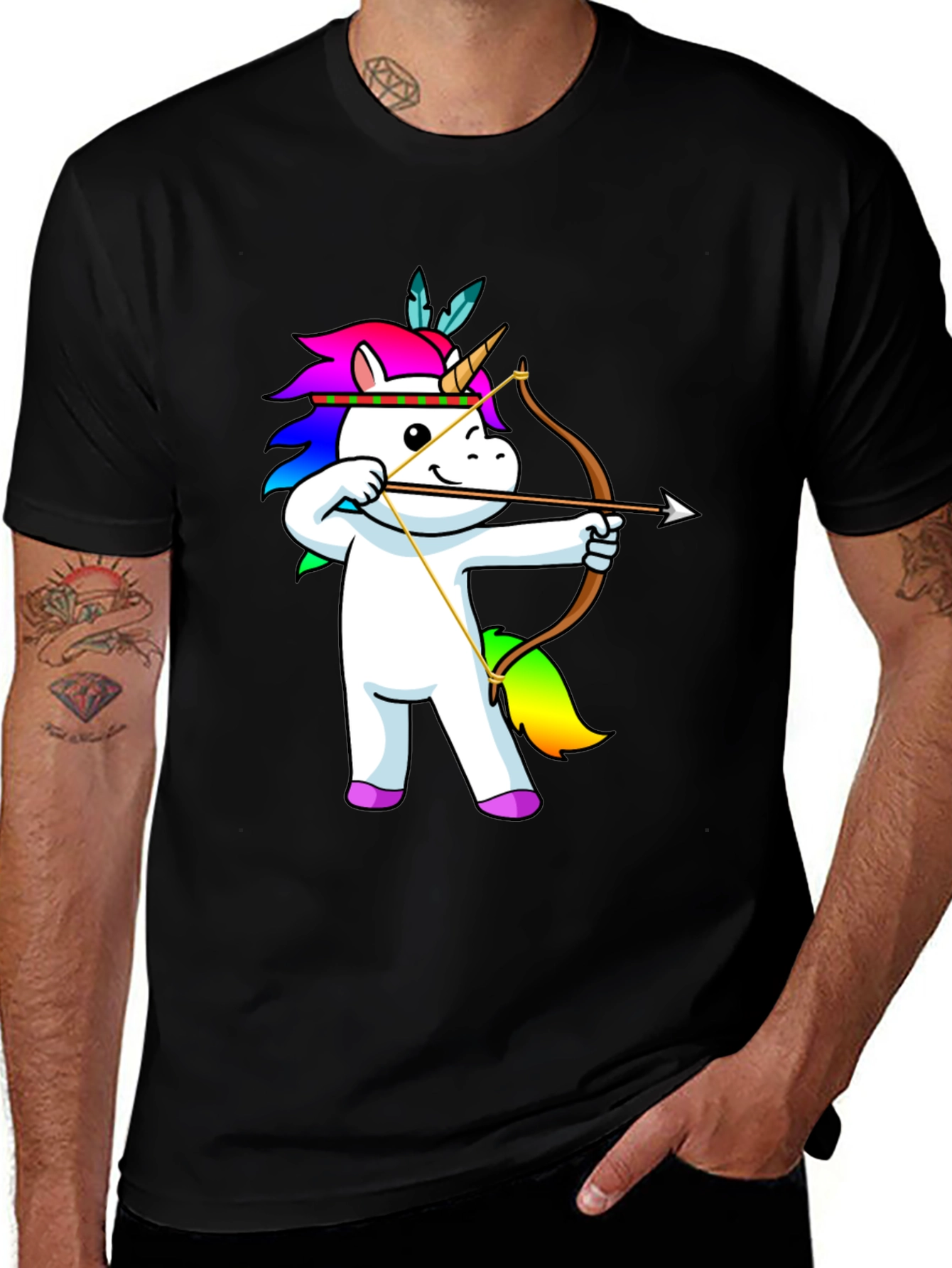 Variant 18 of Unicorn Archer Graphic T-Shirt