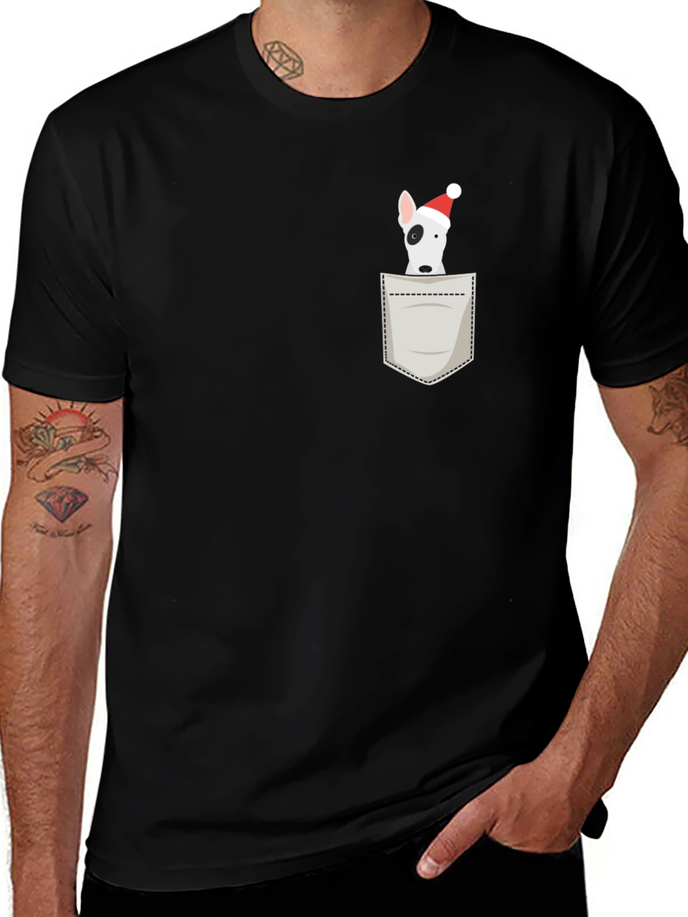 Variant 12 of Dog in Pocket Christmas T-Shirt