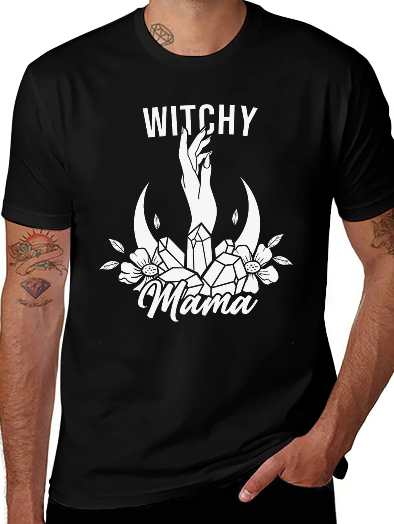 Variant 9 of Witchy Mama Graphic Tee - Black