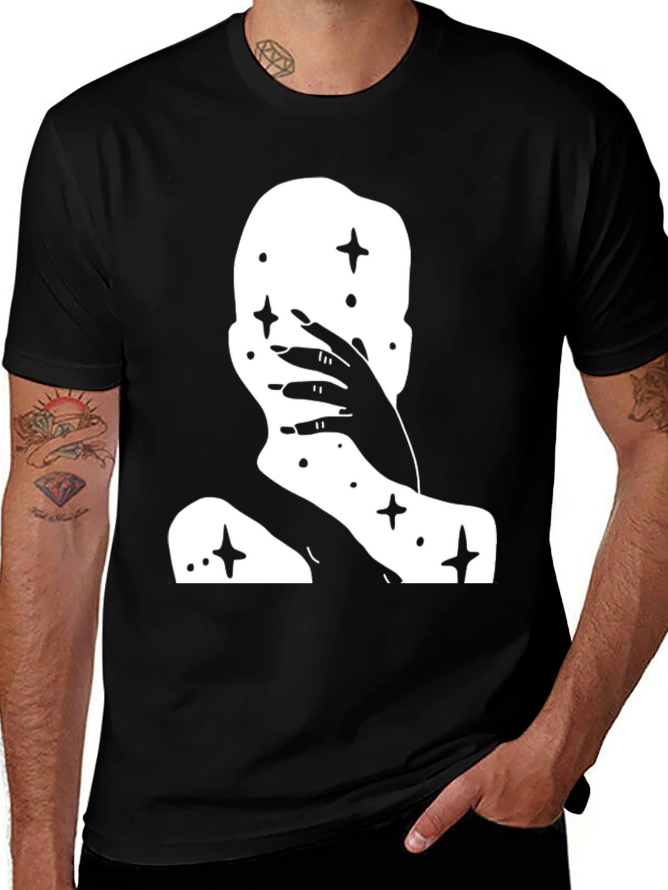 Mystic Silhouette Graphic Tee - Black