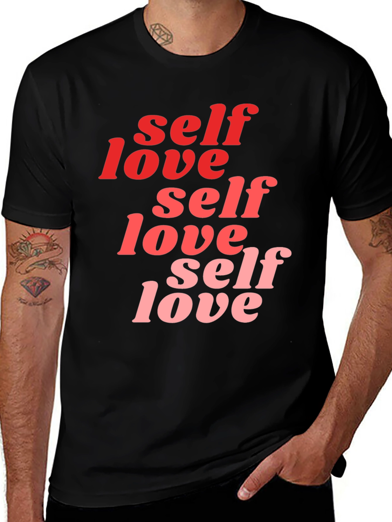 Variant 21 of Self Love Graphic T-Shirt - Black