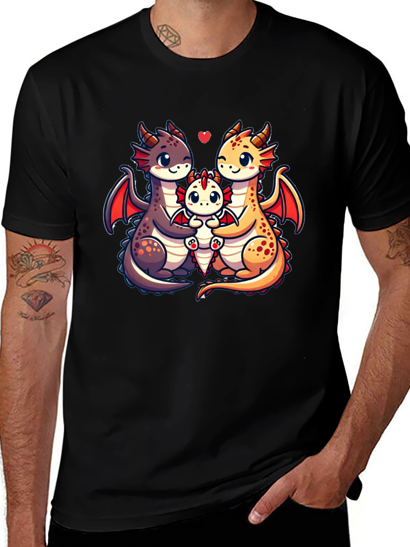 Variant 15 of Cute Dragon Family Graphic Tee