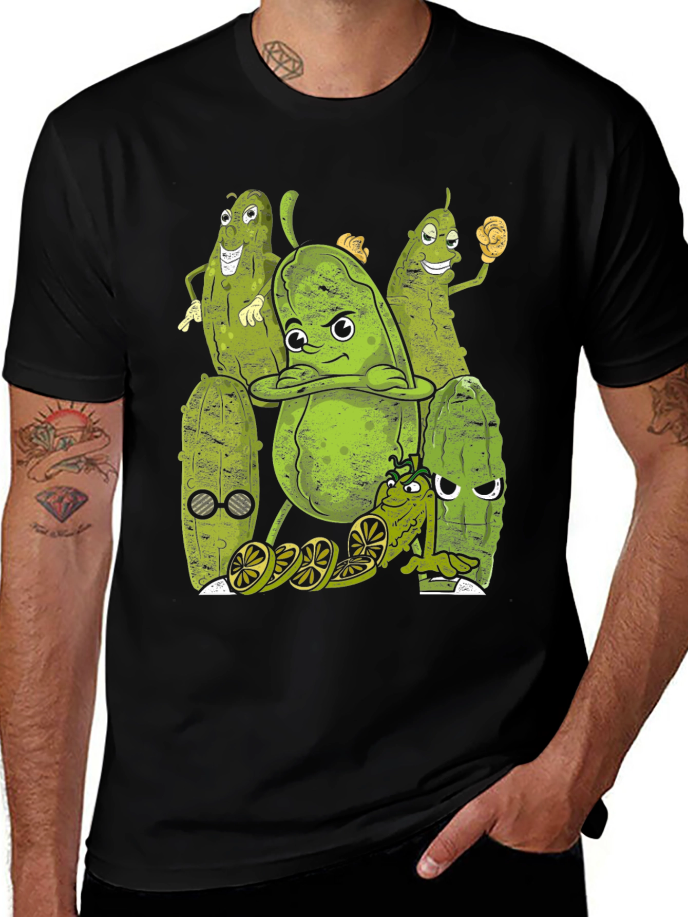 Pickle Squad Graphic T-Shirt - Black Cotton Tee