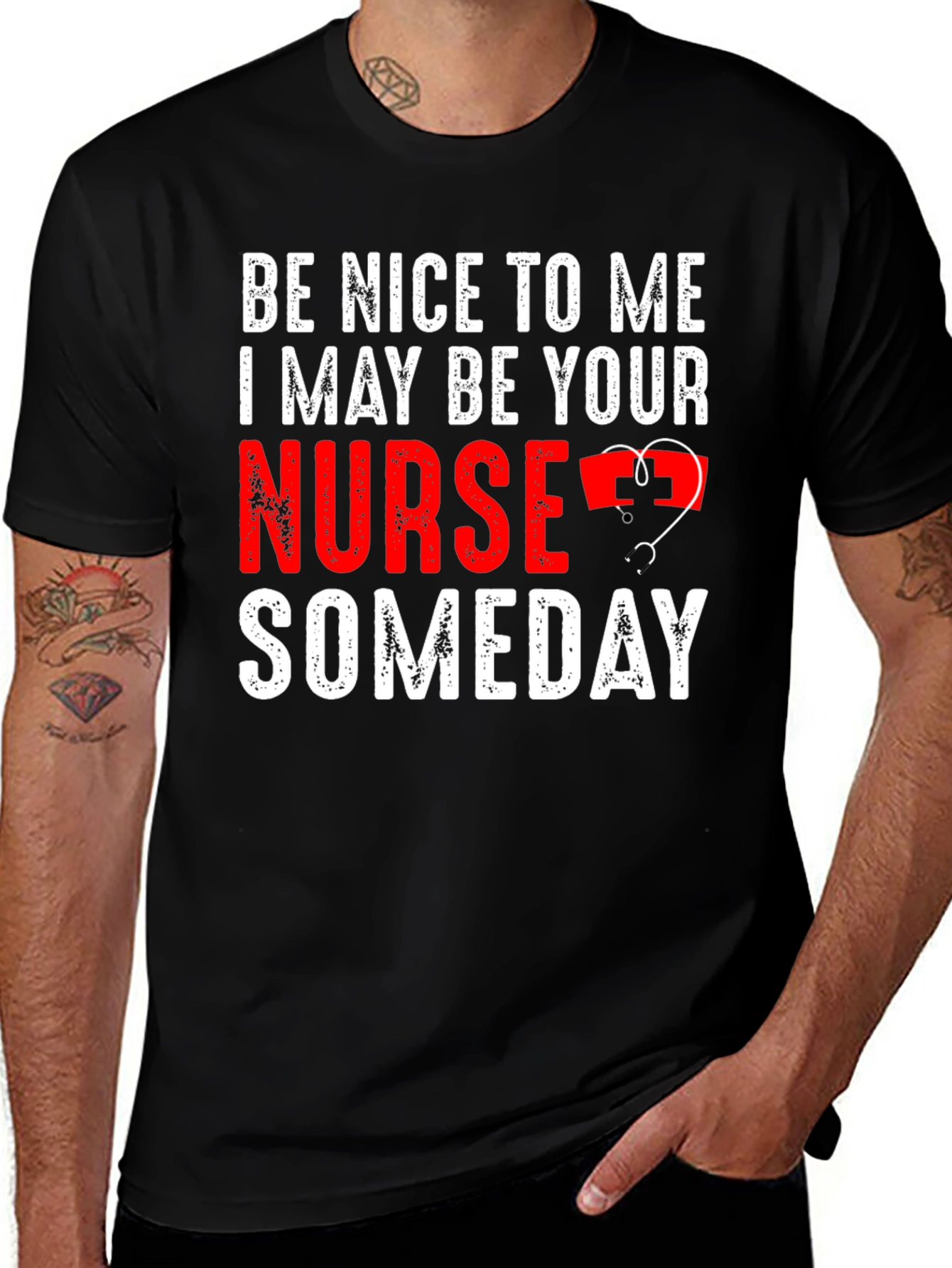 Variant 9 of Be Nice to Me Nurse T-Shirt Funny Future Nurse Tee