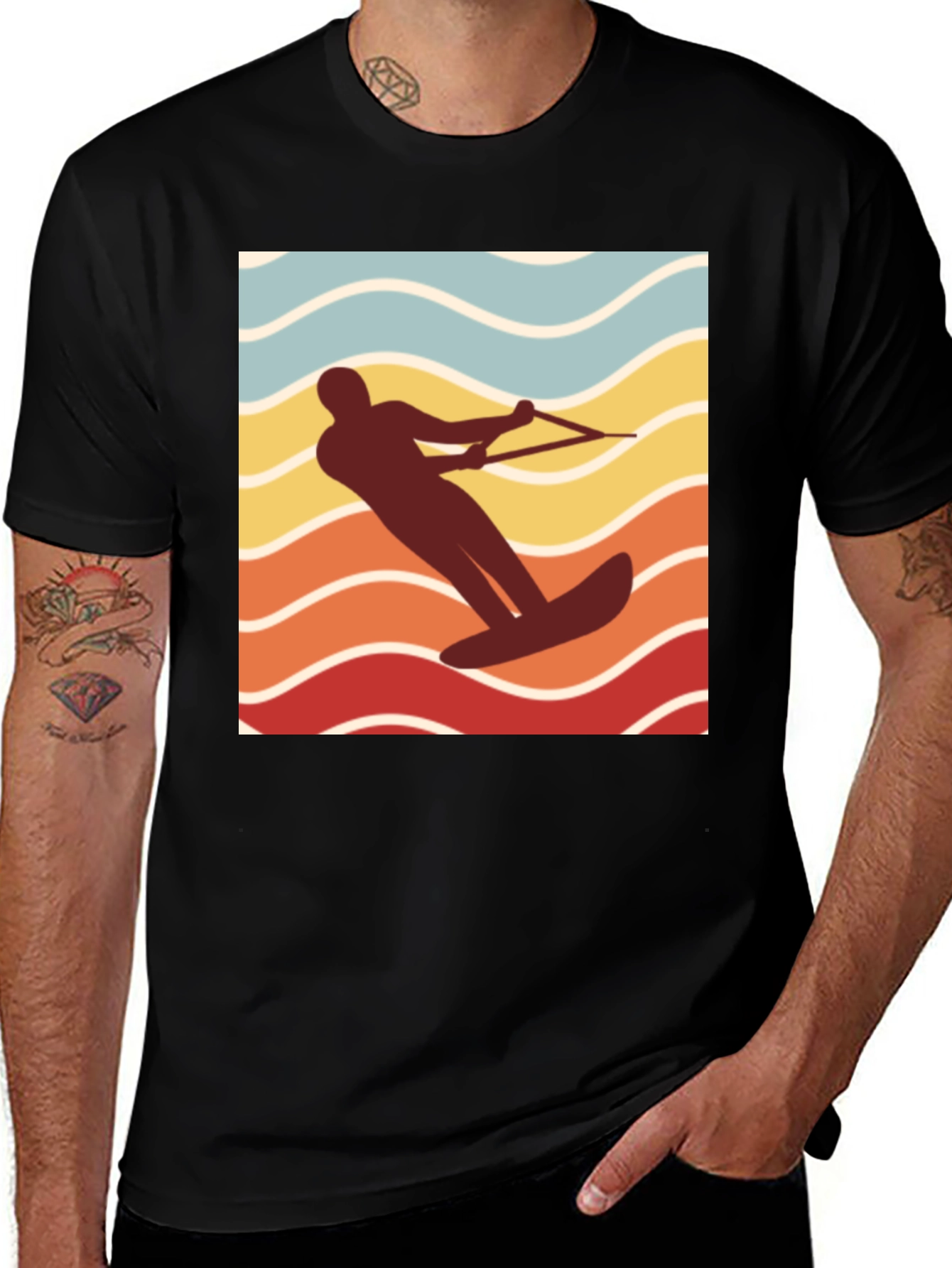 Variant 28 of Retro Waterski T-Shirt - Vintage Summer Vibes