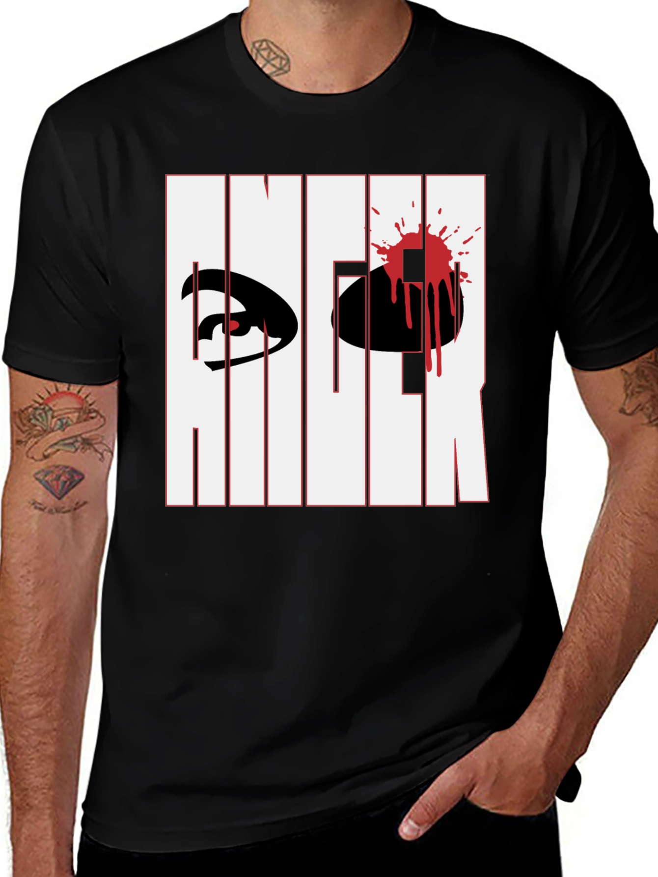 Variant 27 of Killer Graphic Tee - Men's Black Cotton T-Shirt