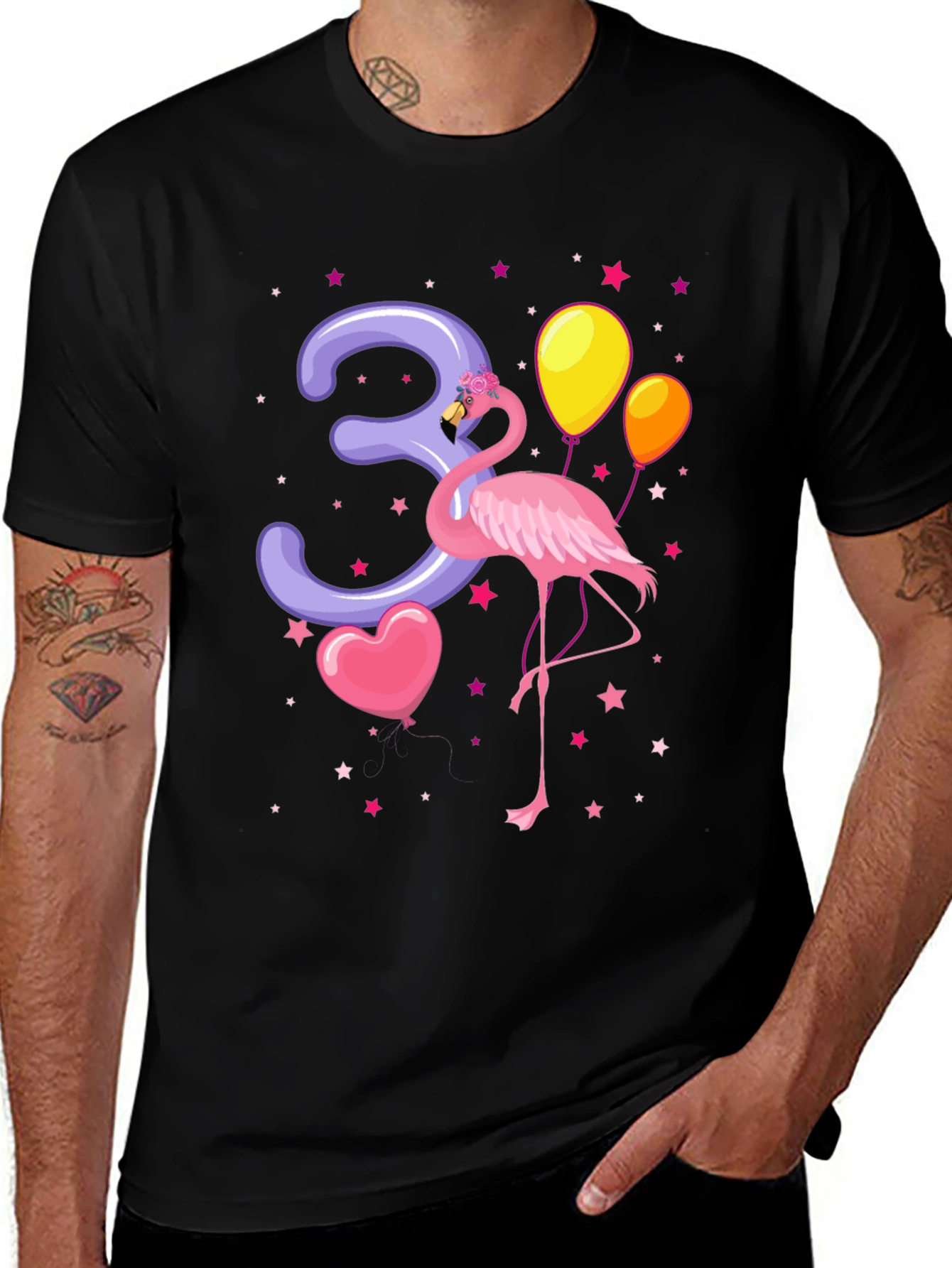 Variant 29 of Flamingo Birthday T-Shirt - 3rd Birthday
