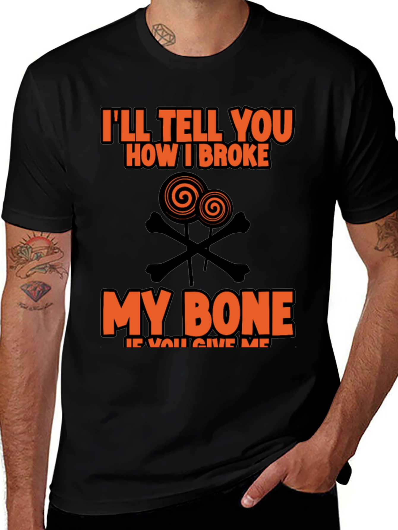 Variant 14 of Funny Halloween Bone T-Shirt