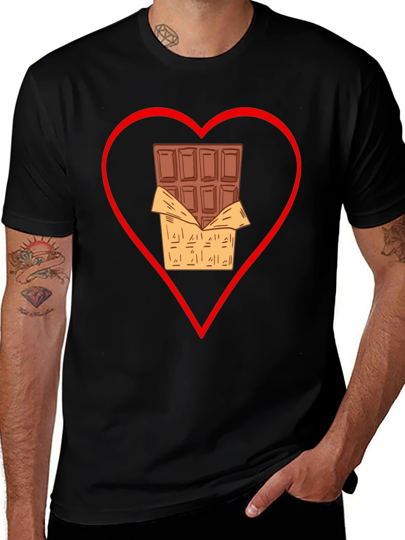 Variant 20 of Chocolate Heart T-Shirt - Sweet Valentine's Day Gift