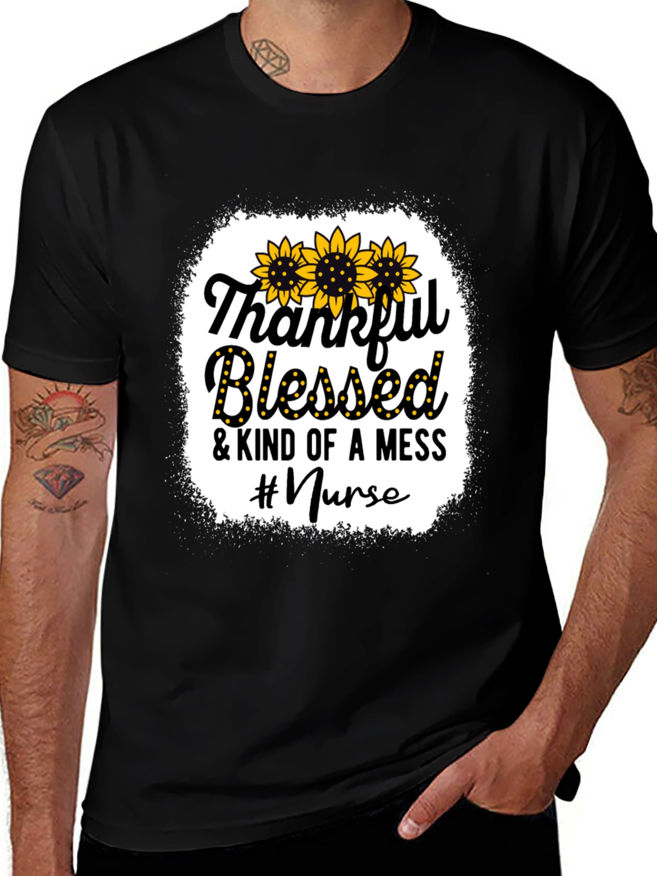 Variant 21 of Thankful Blessed Nurse T-Shirt