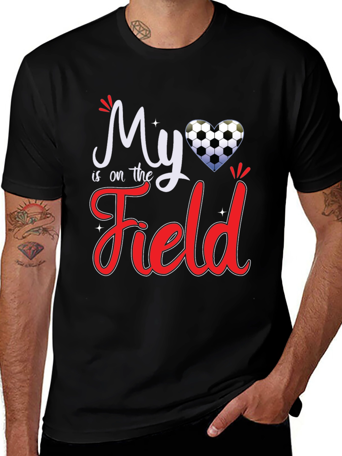 Variant 18 of Soccer Lover T-Shirt - My Heart is on the Field