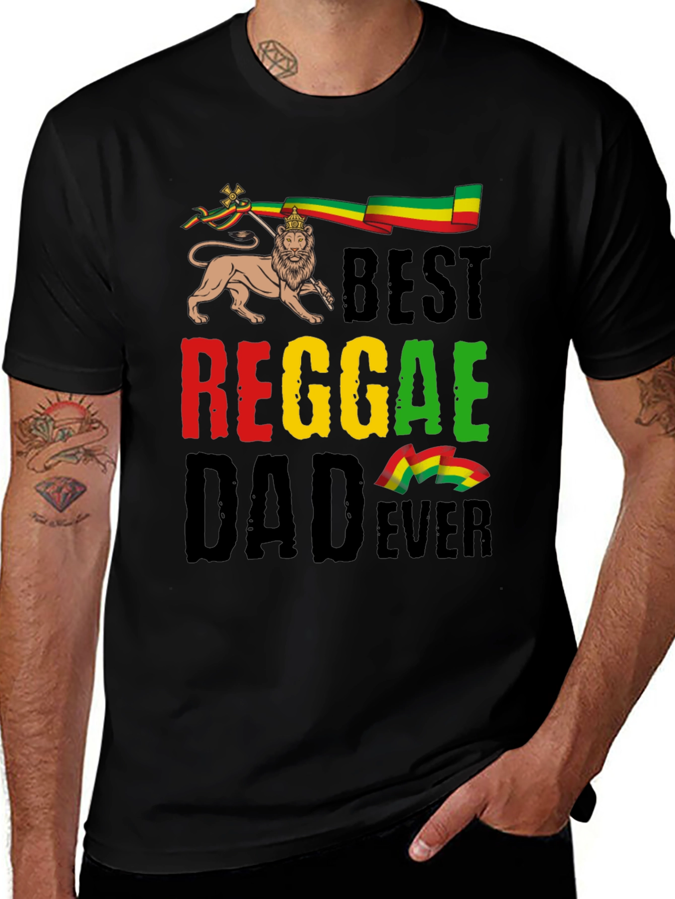Variant 25 of Best Reggae Dad Ever Graphic Tee