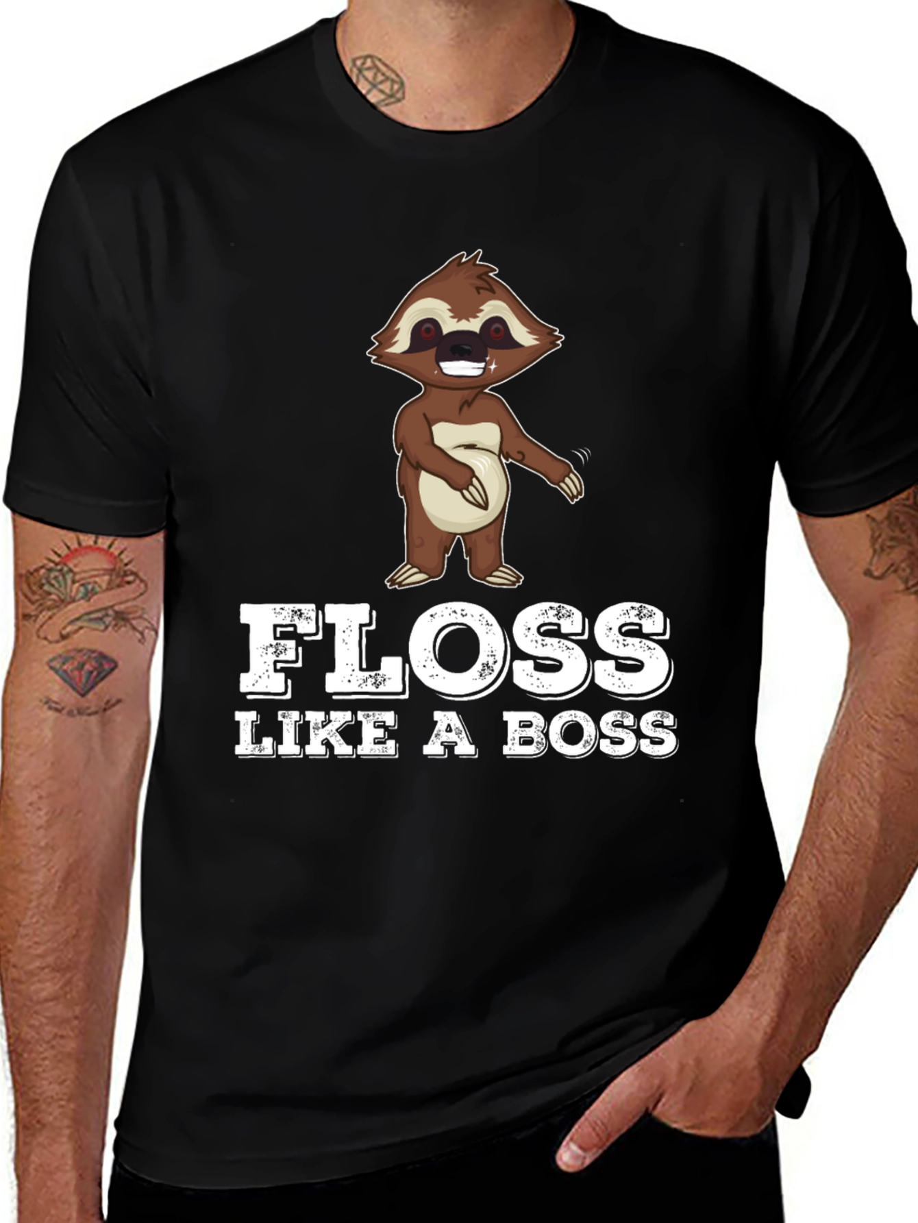Variant 12 of Floss Like A Boss Sloth Graphic Tee