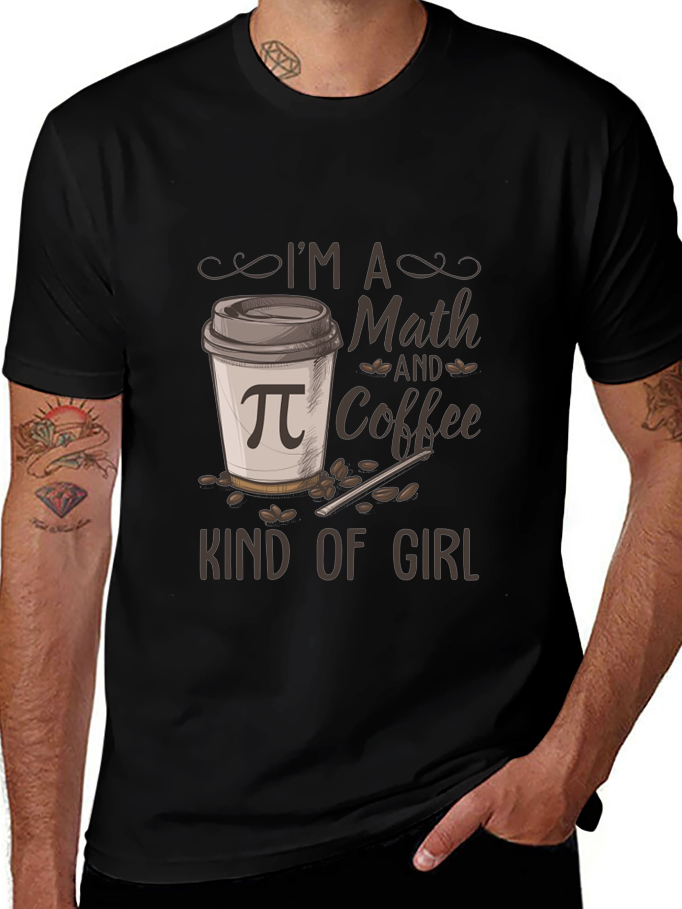 Variant 22 of Math and Coffee Kind of Girl T-Shirt