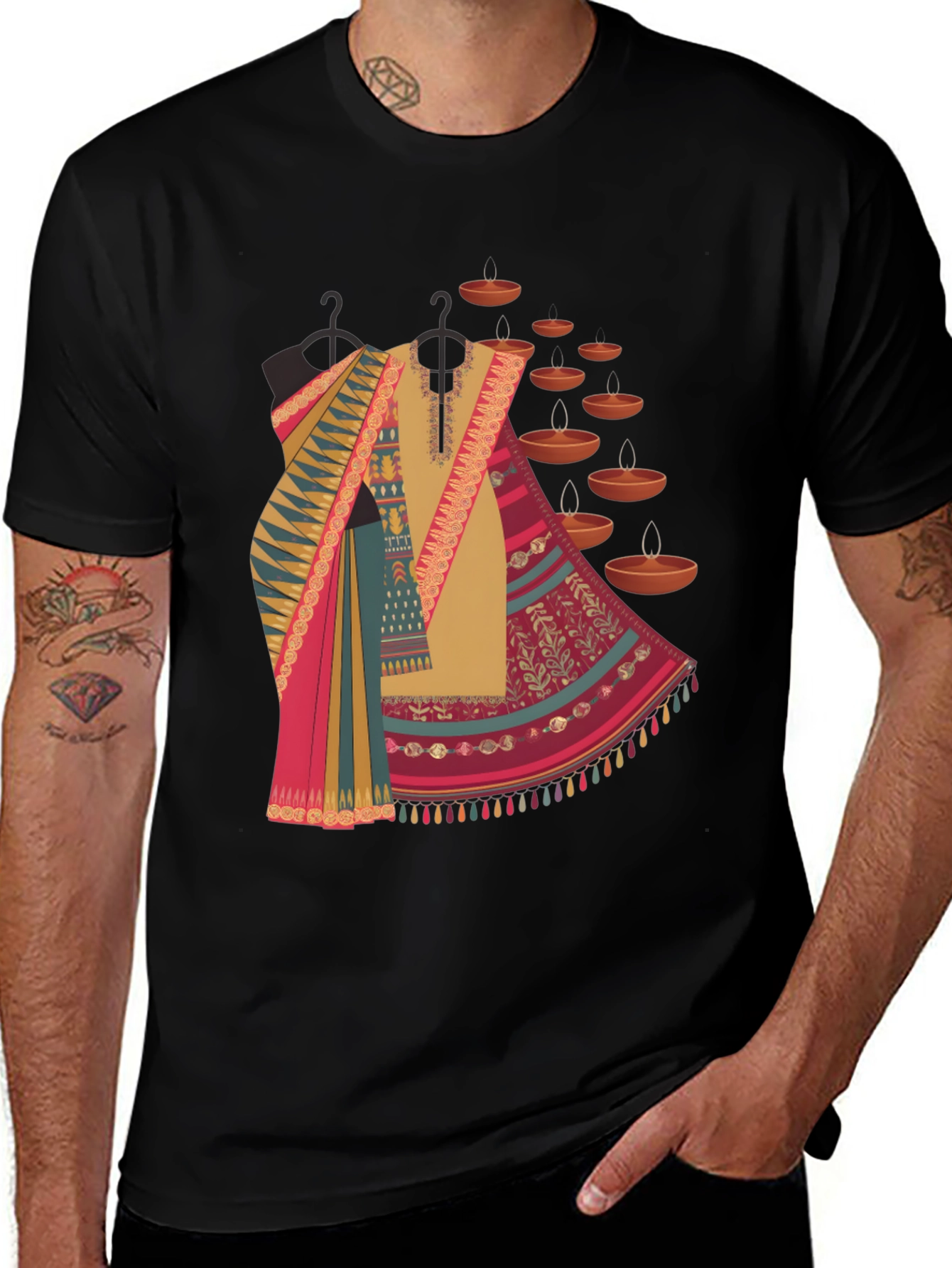 Diwali Outfit T-Shirt - Festive Fashion Tee