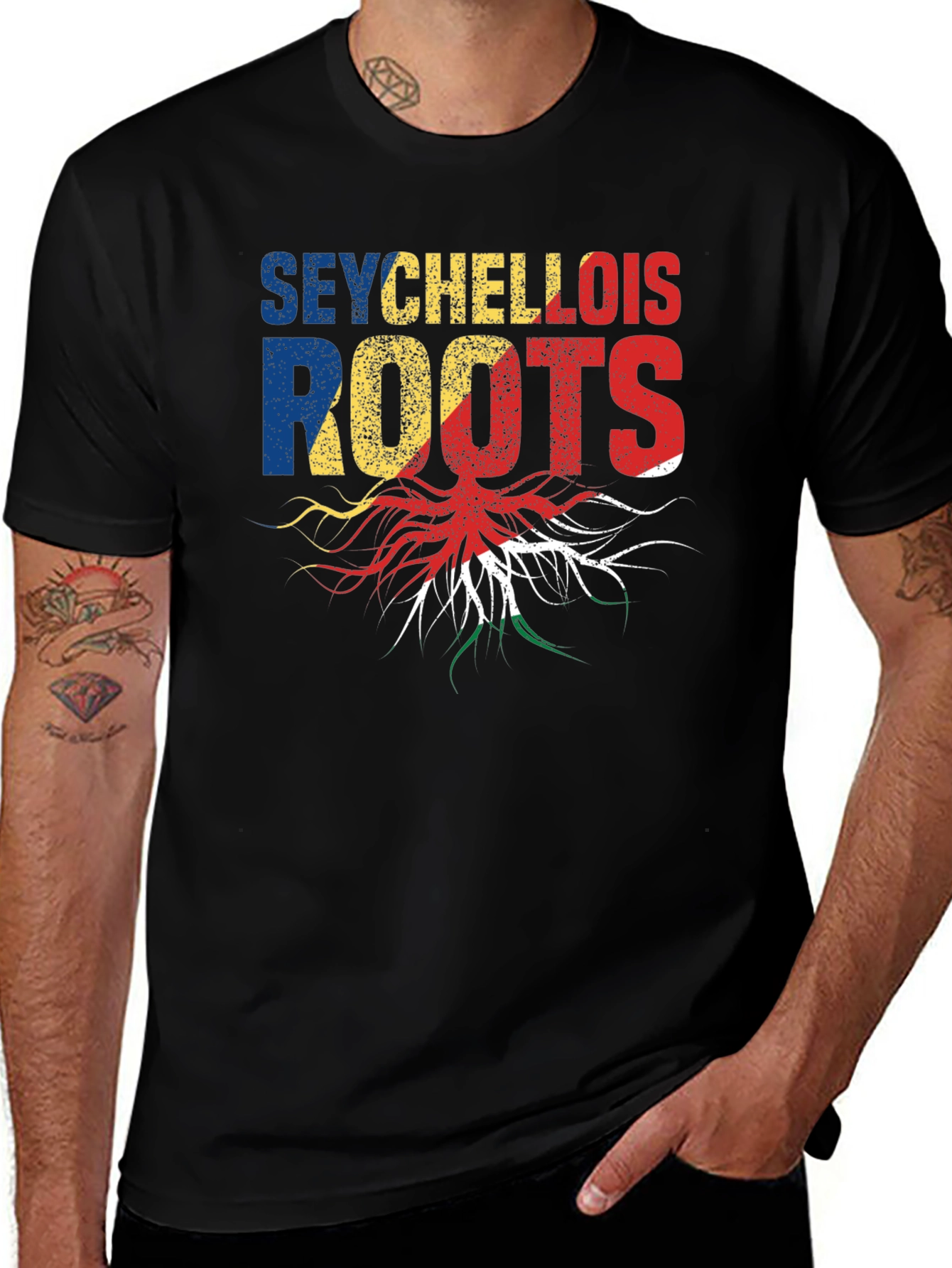 Seychellois Roots Black T-Shirt