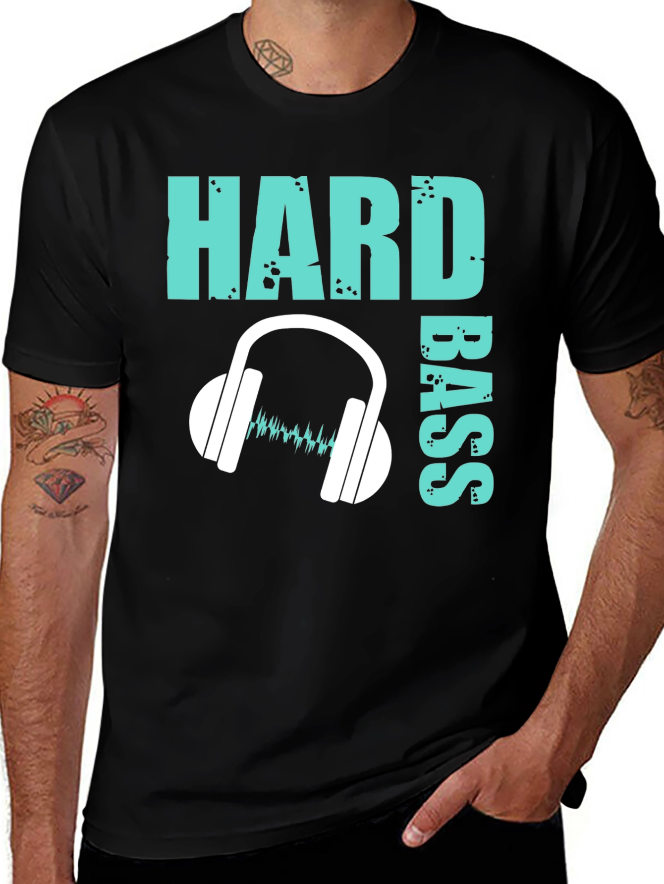 Variant 23 of Hard Bass Graphic Tee - Music Lover T-Shirt