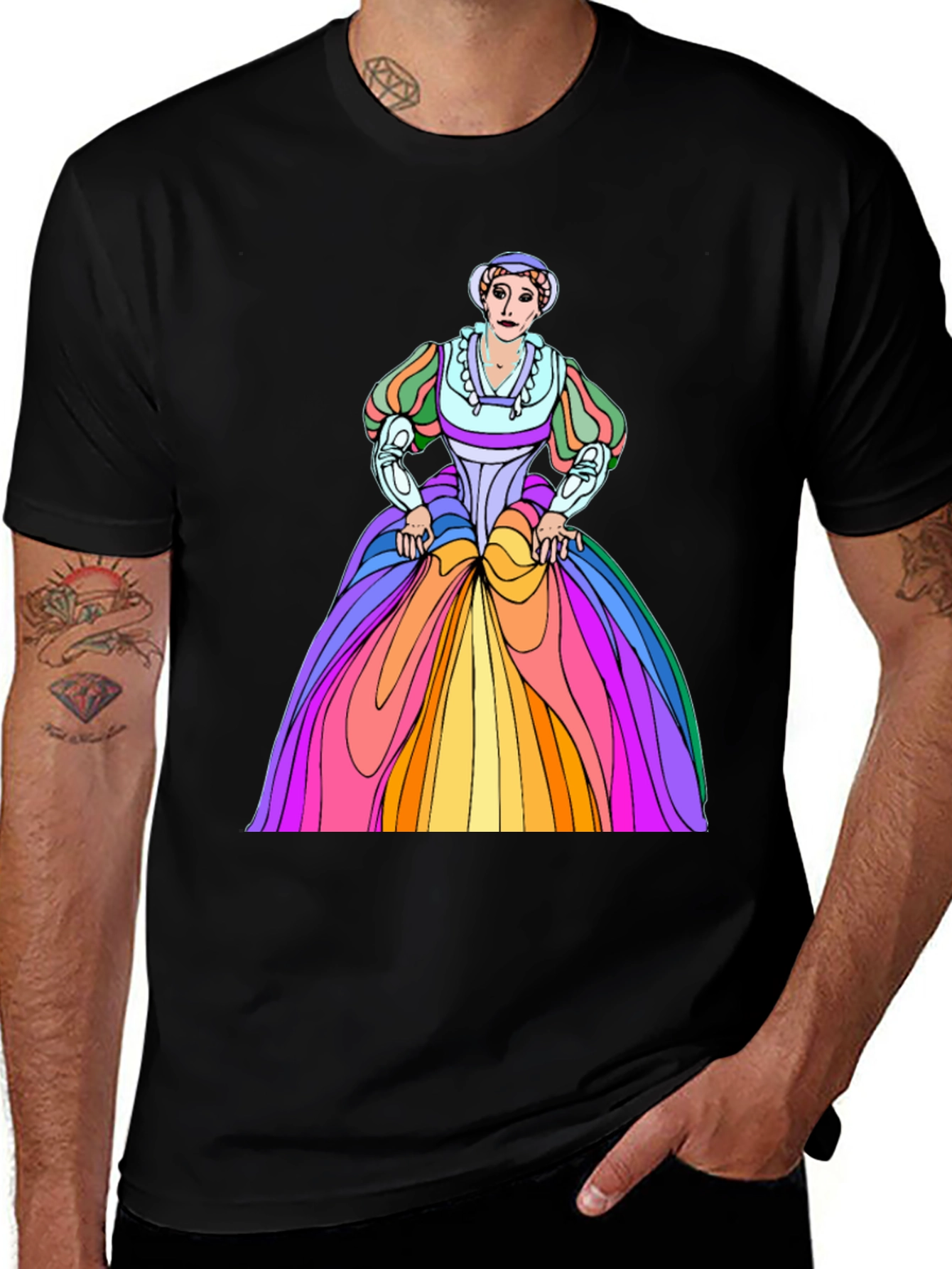 Variant 18 of Colorful Renaissance Dress T-Shirt