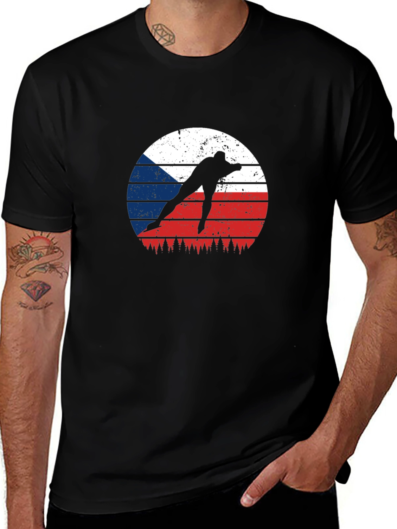 Variant 20 of Czech Speed Skater T-Shirt - Retro Style
